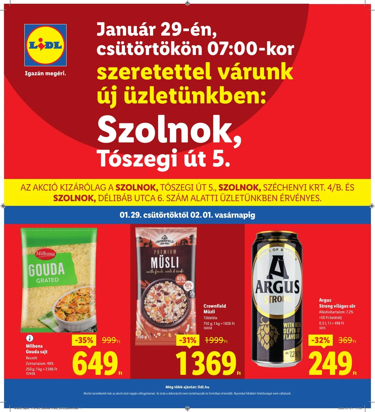 Lidl akciós újság Regionális 01.29–02.01