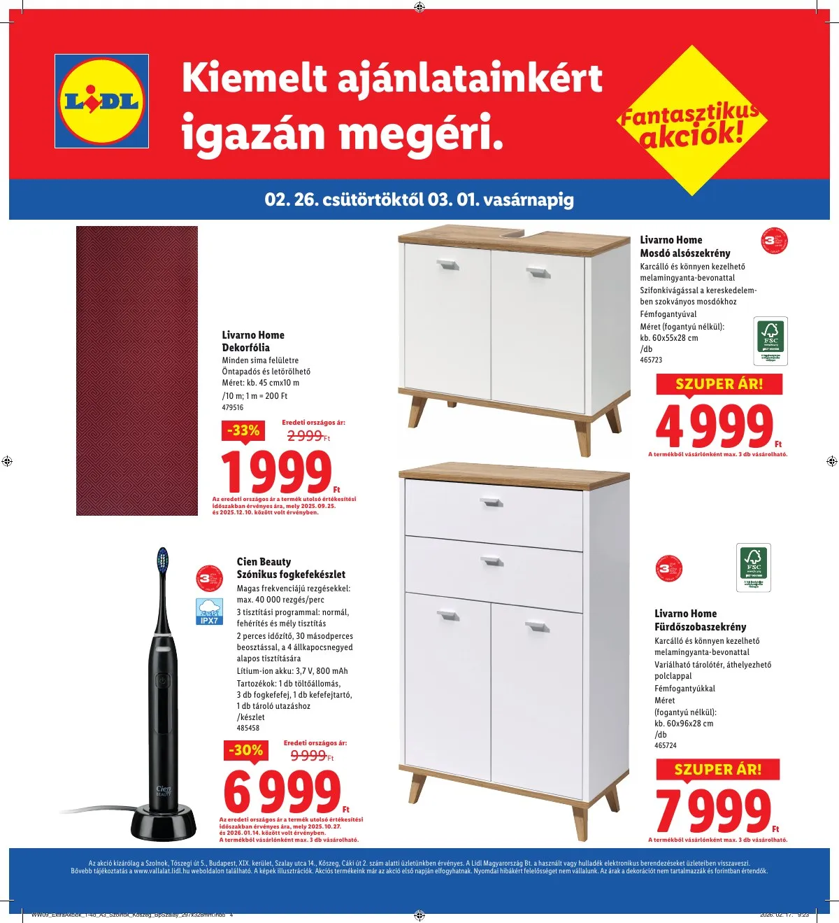 Lidl akciós újság Regionális 02.26–03.01 – 4. oldal