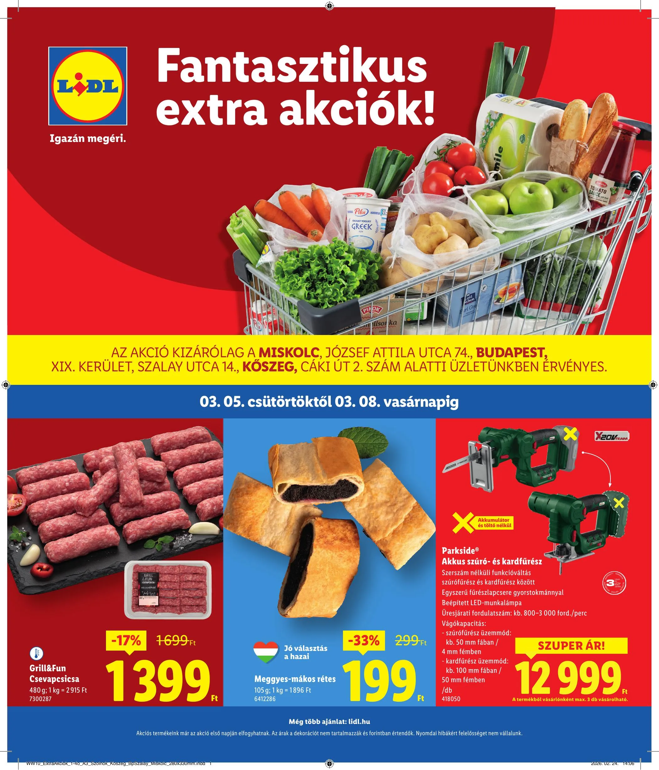 Lidl akciós újság Regionális 03.05–03.08