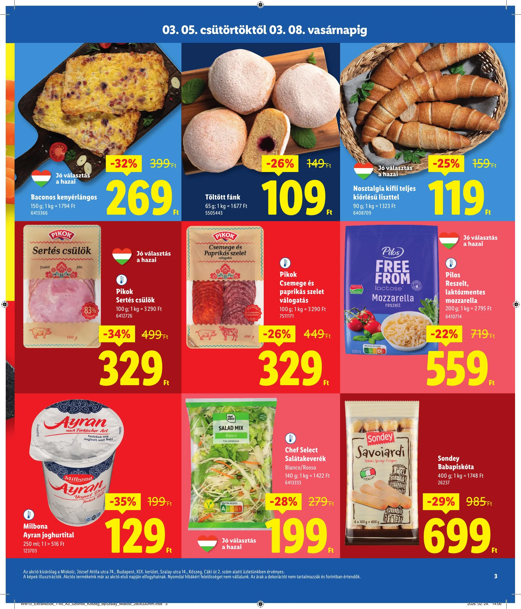 Lidl akciós újság Regionális 03.05–03.08 – 3. oldal