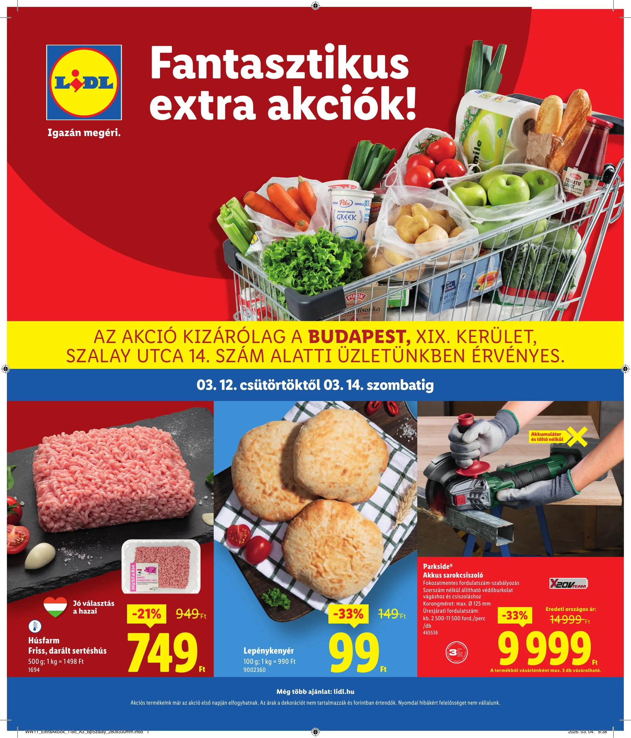 Lidl akciós újság Regionális 03.12–03.14