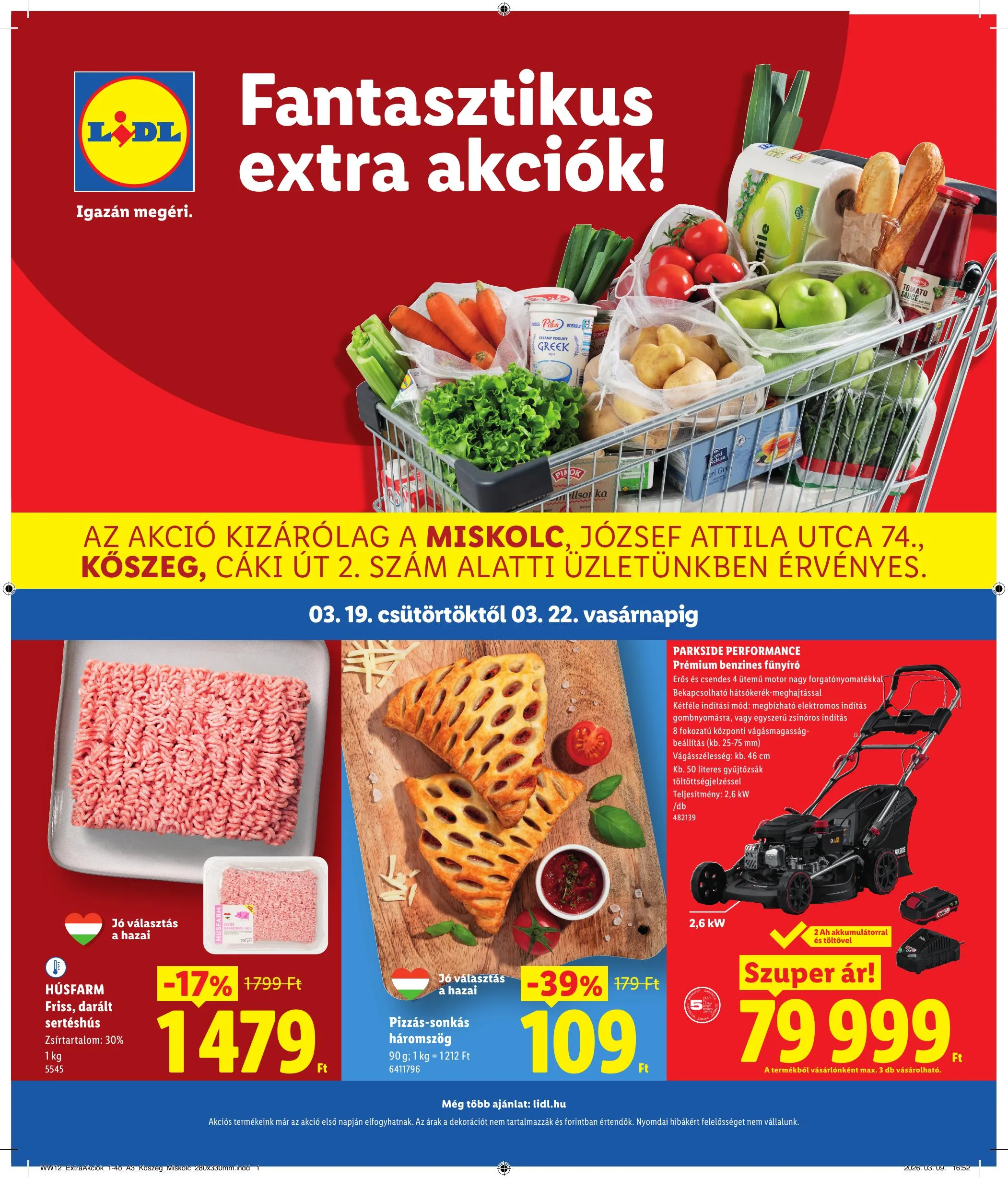 Lidl akciós újság Regionális 03.19–03.22