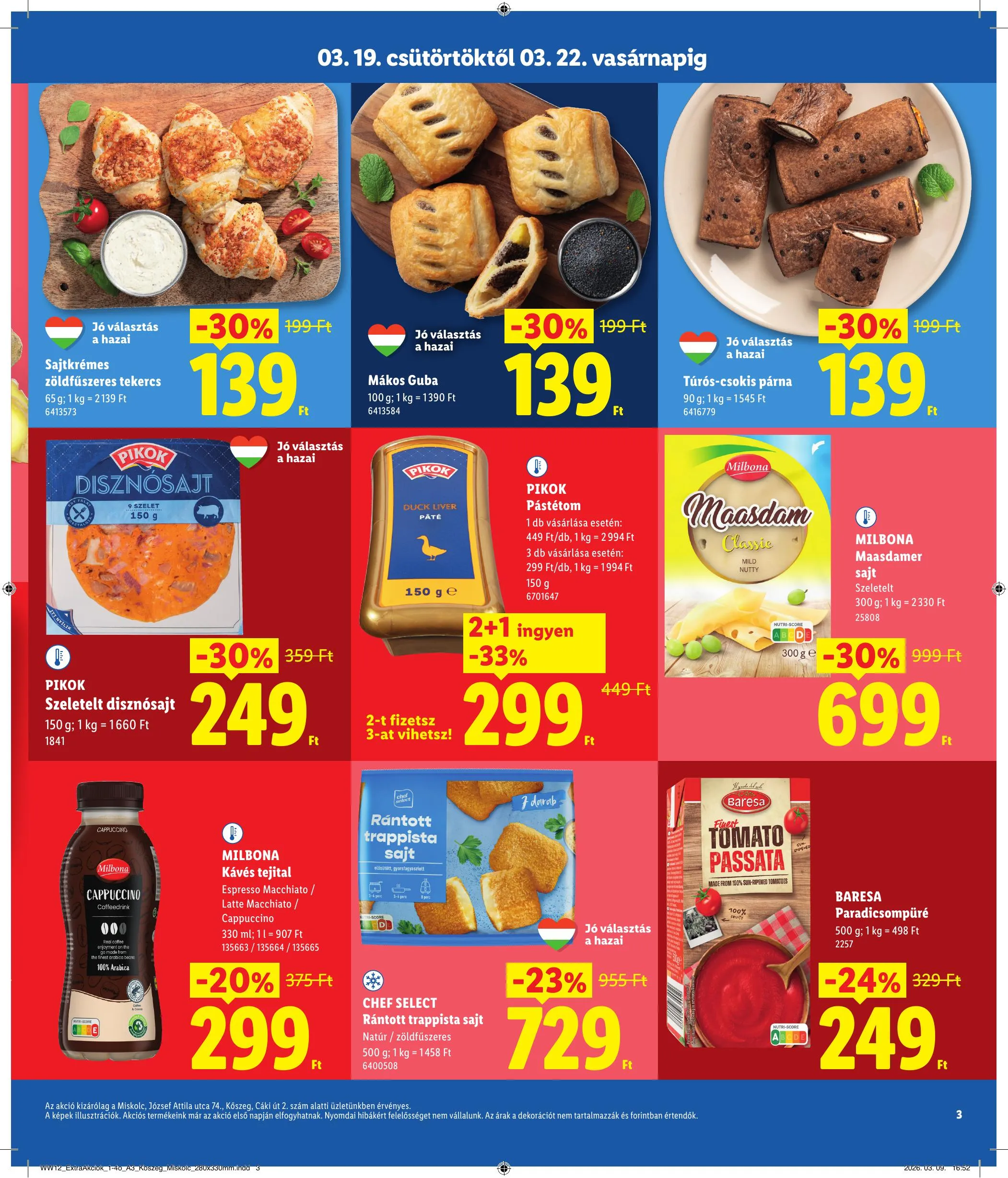 Lidl akciós újság Regionális 03.19–03.22 – 3. oldal