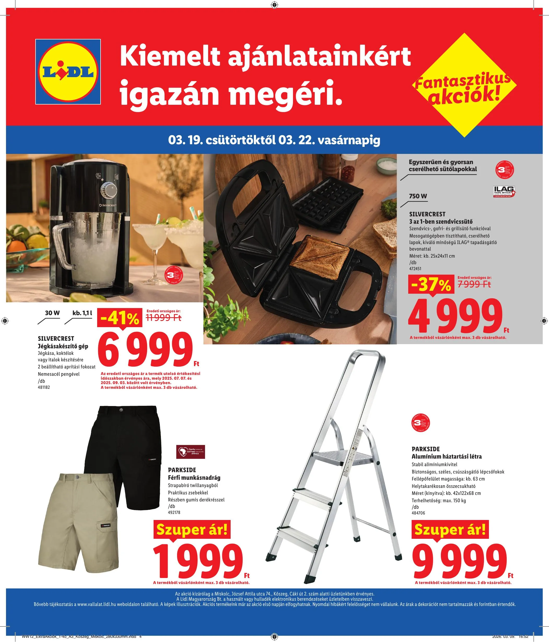 Lidl akciós újság Regionális 03.19–03.22 – 4. oldal