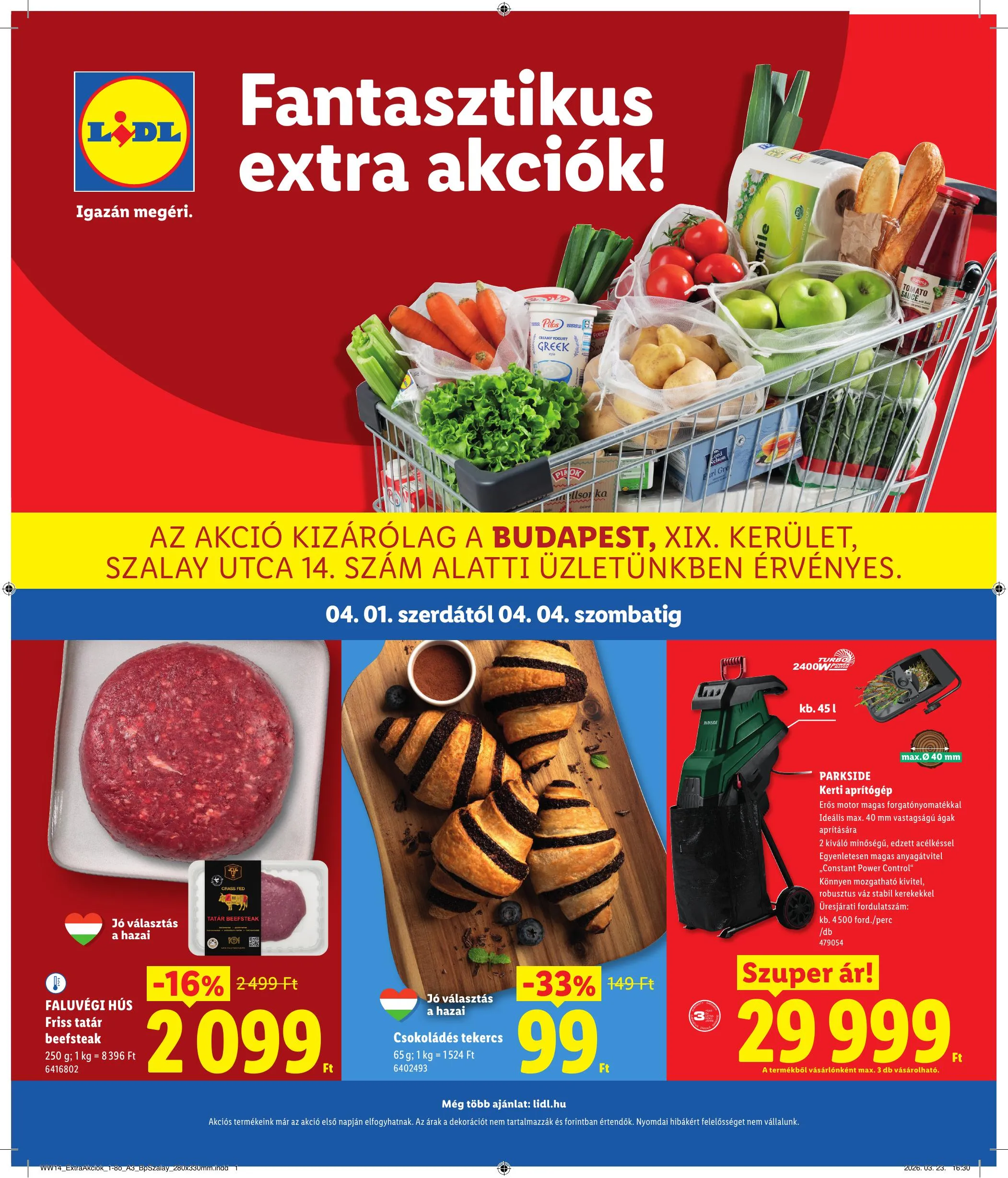 Lidl akciós újság Regionális 04.01–04.04