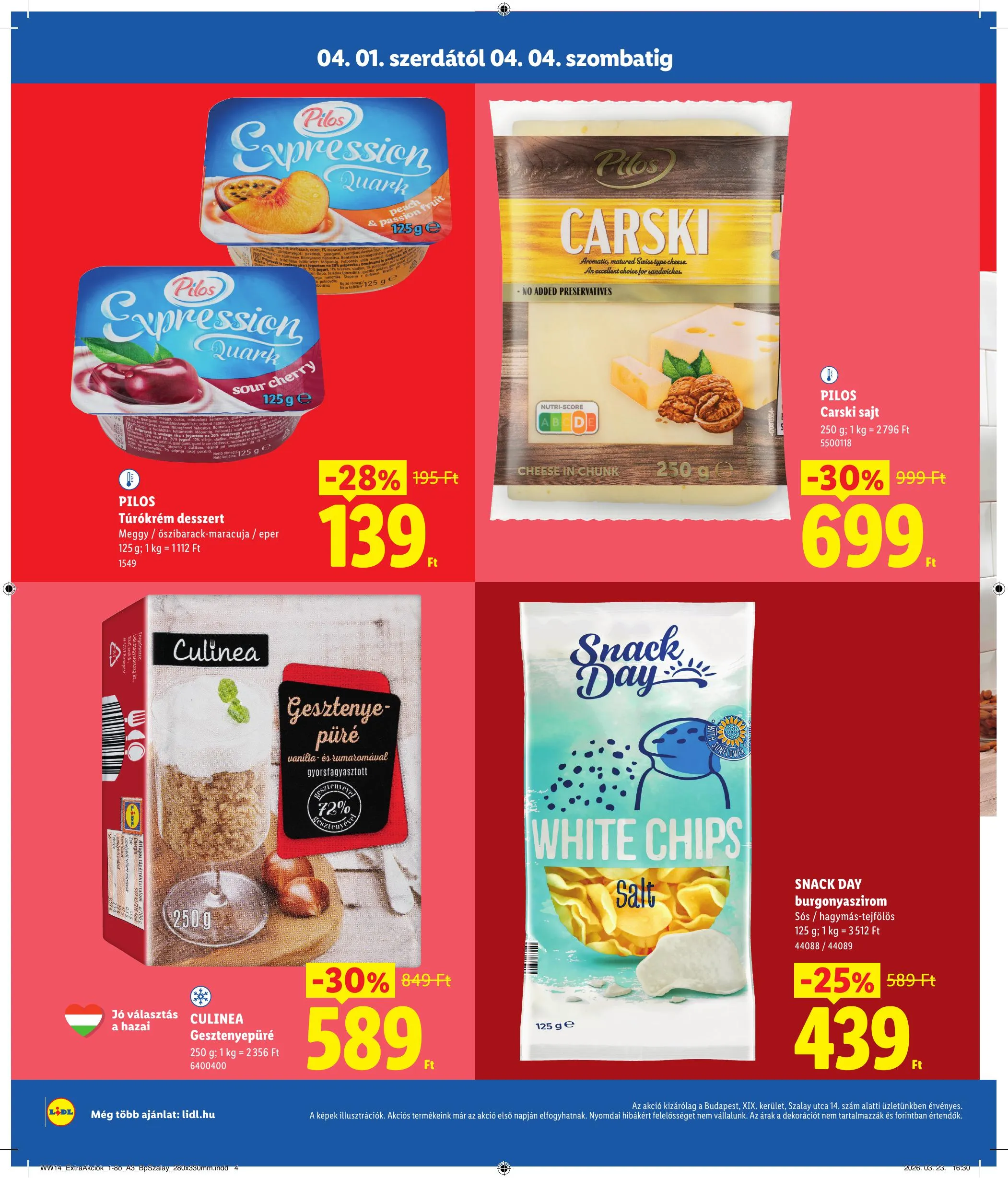Lidl akciós újság Regionális 04.01–04.04 – 4. oldal