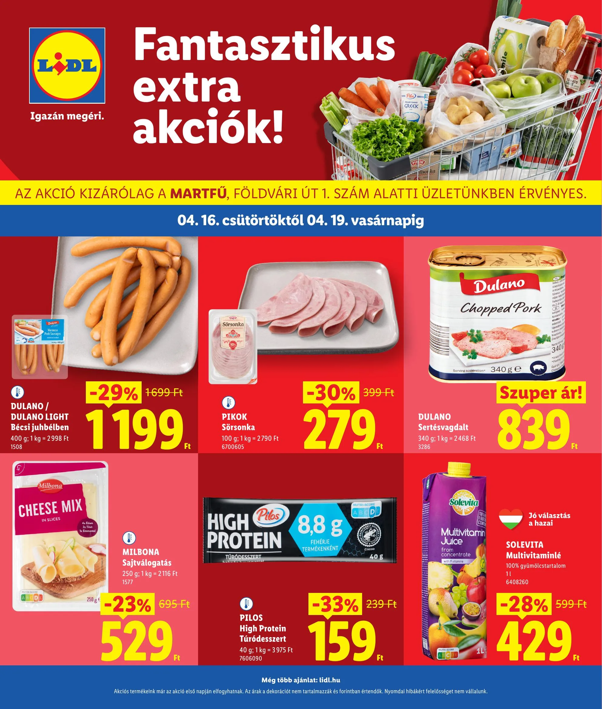 Lidl akciós újság Regionális 04.16–04.19