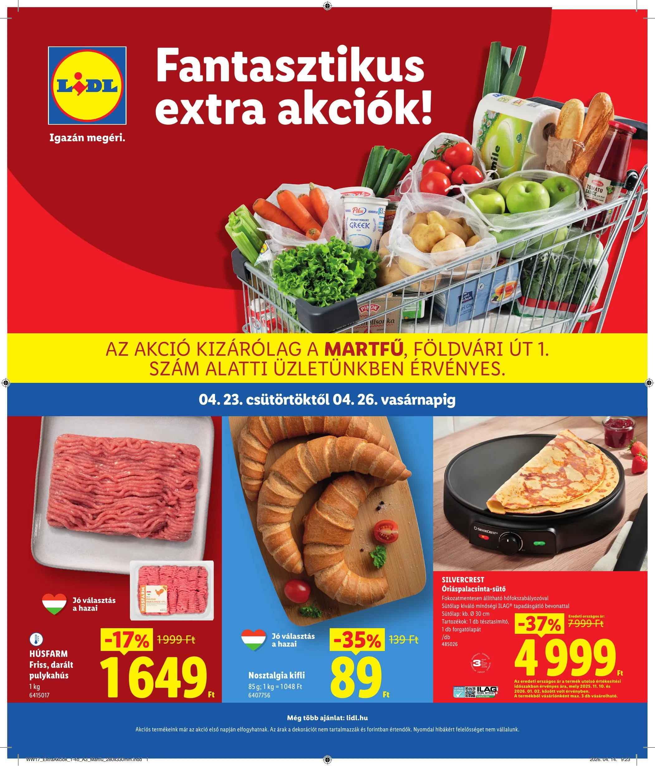 Lidl akciós újság Regionális 04.23–04.26