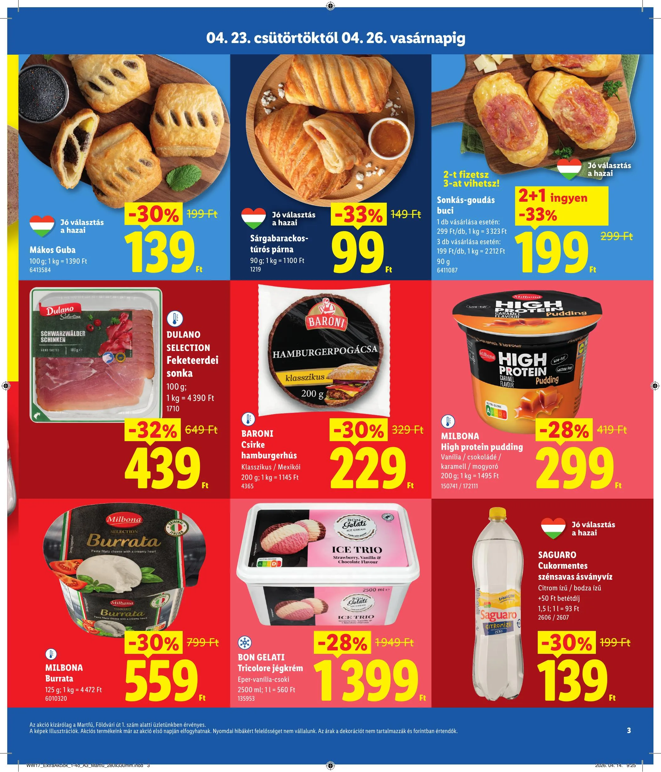 Lidl akciós újság Regionális 04.23–04.26 – 3. oldal