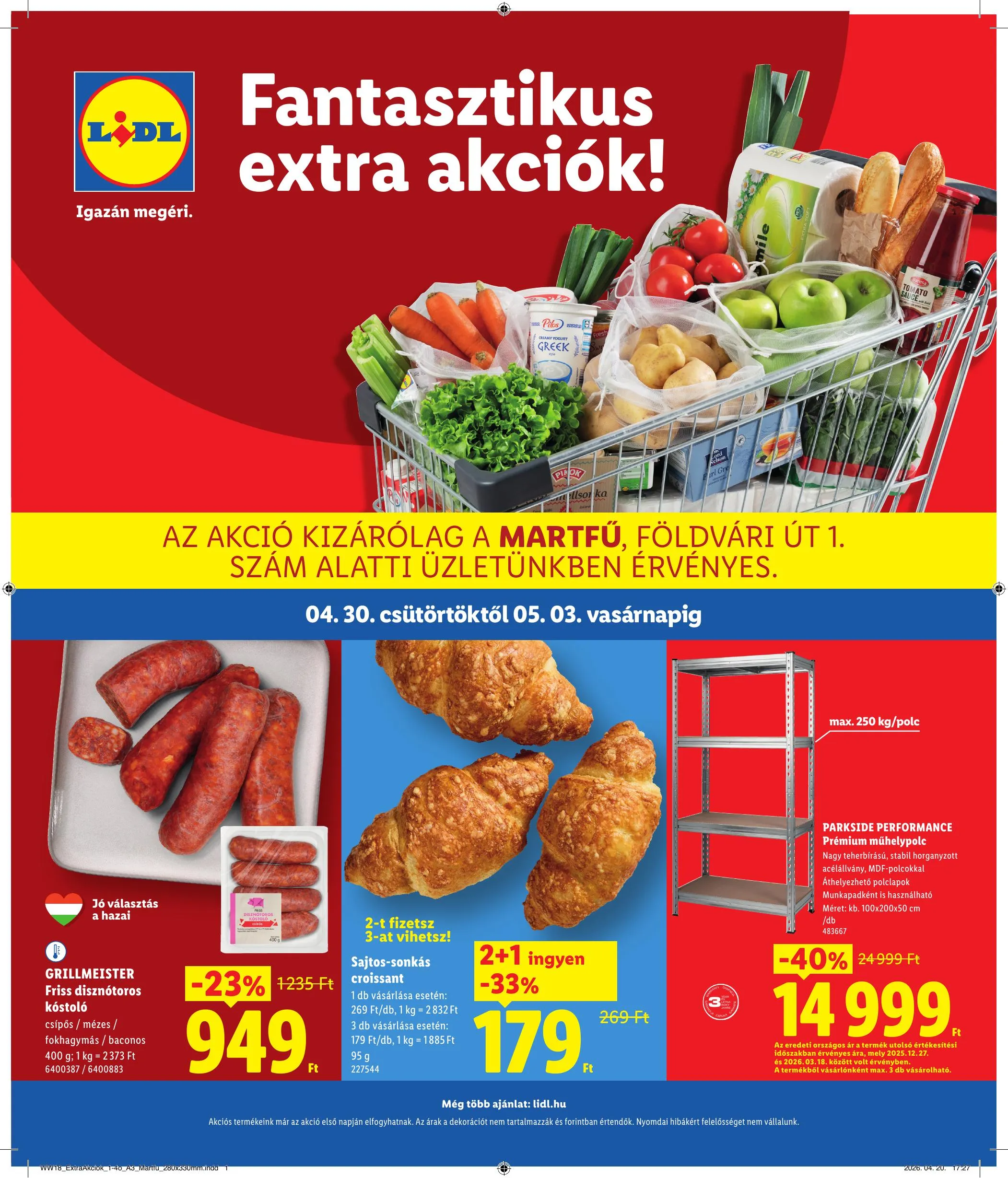 Lidl akciós újság Regionális 04.30–05.03