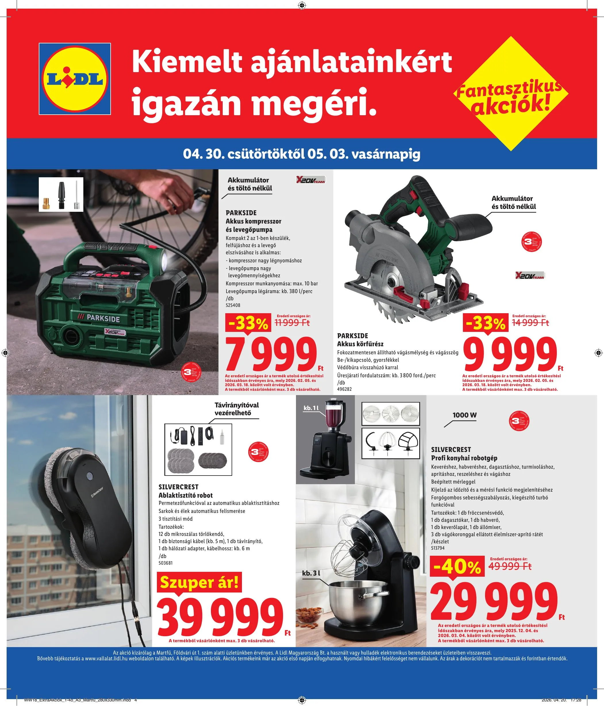 Lidl akciós újság Regionális 04.30–05.03 – 4. oldal