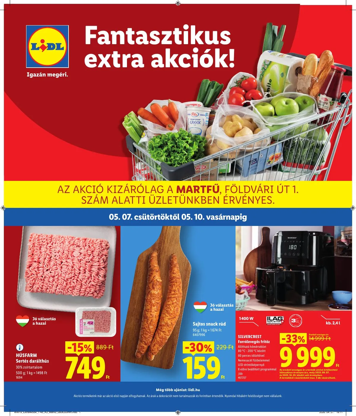 Lidl akciós újság Regionális 05.07–05.10
