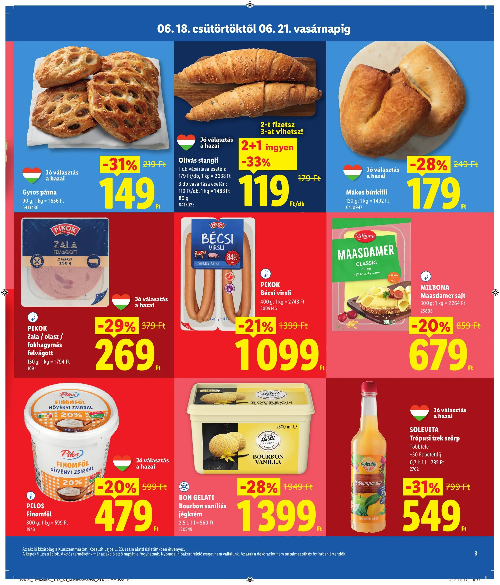 Lidl akciós újság Regionális 06.18–06.21 – 3. oldal