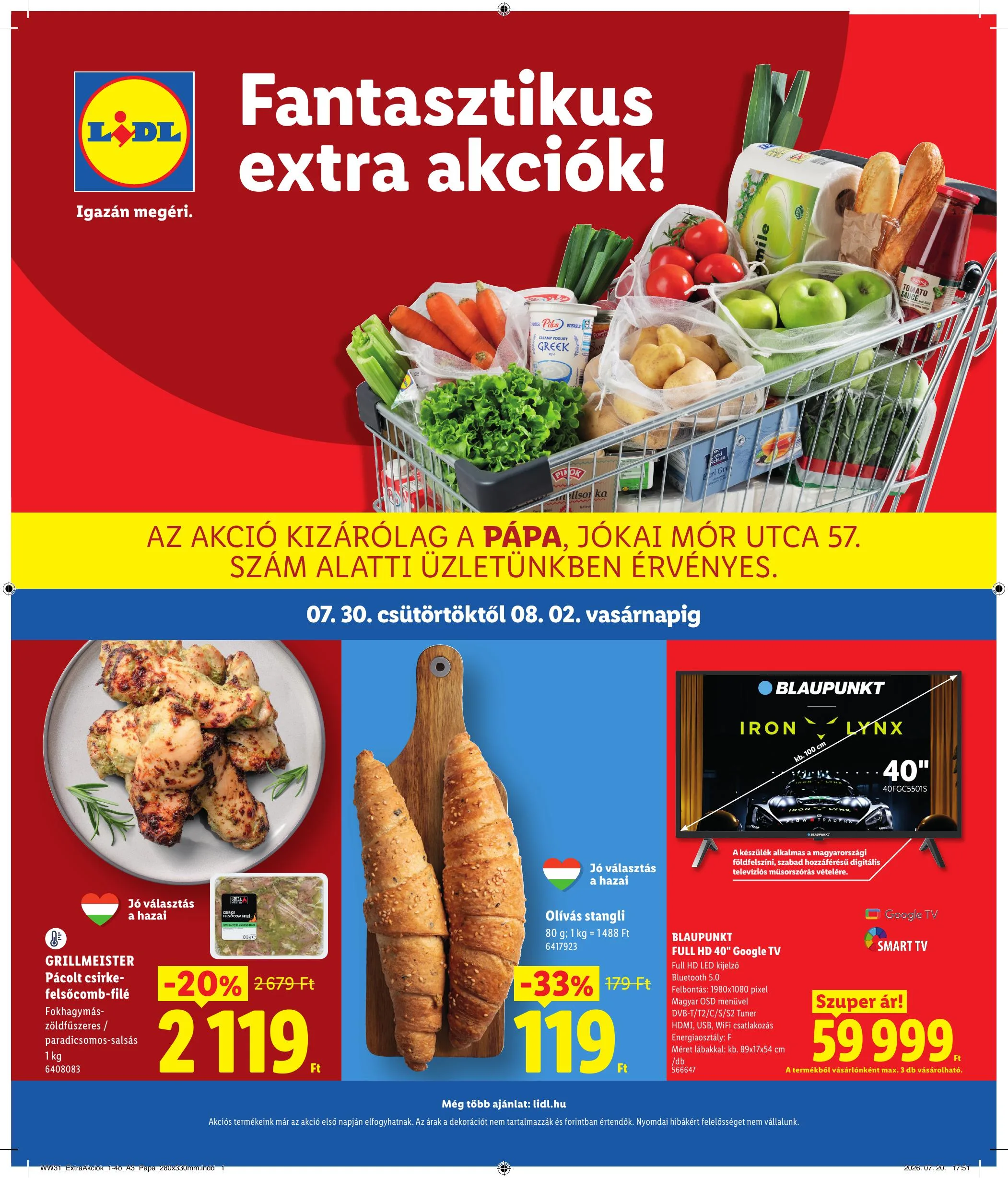 Lidl akciós újság Regionális 07.30–08.02