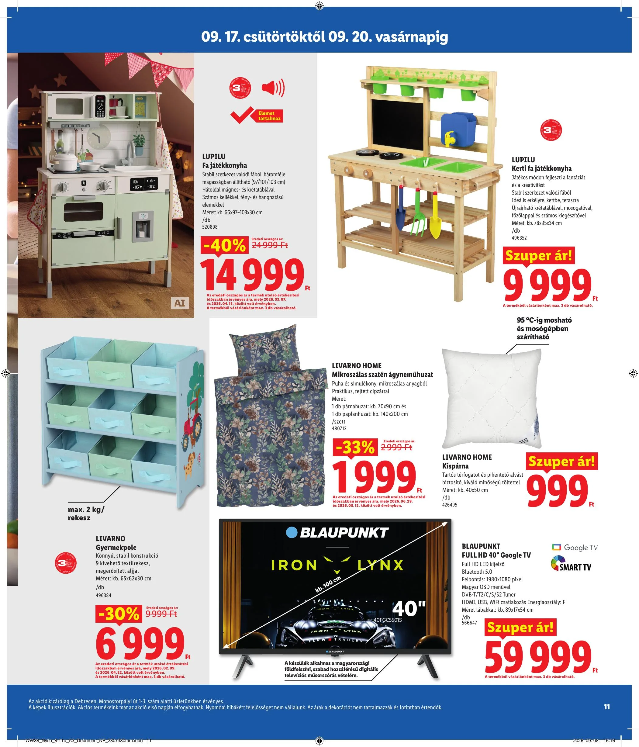 Lidl akciós újság Regionális 09.17–09.20 – 11. oldal