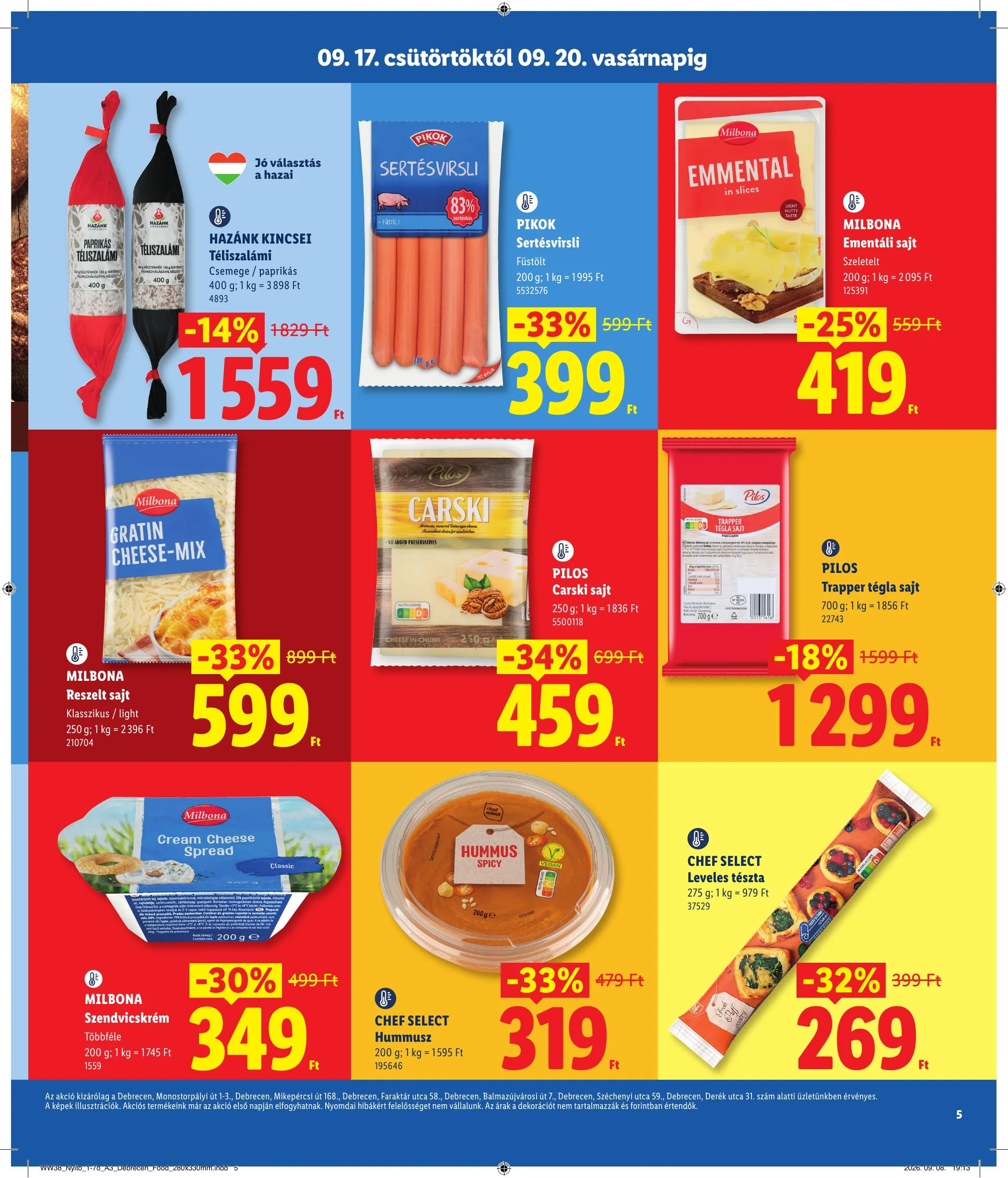 Lidl akciós újság Regionális 09.17–09.20 – 5. oldal