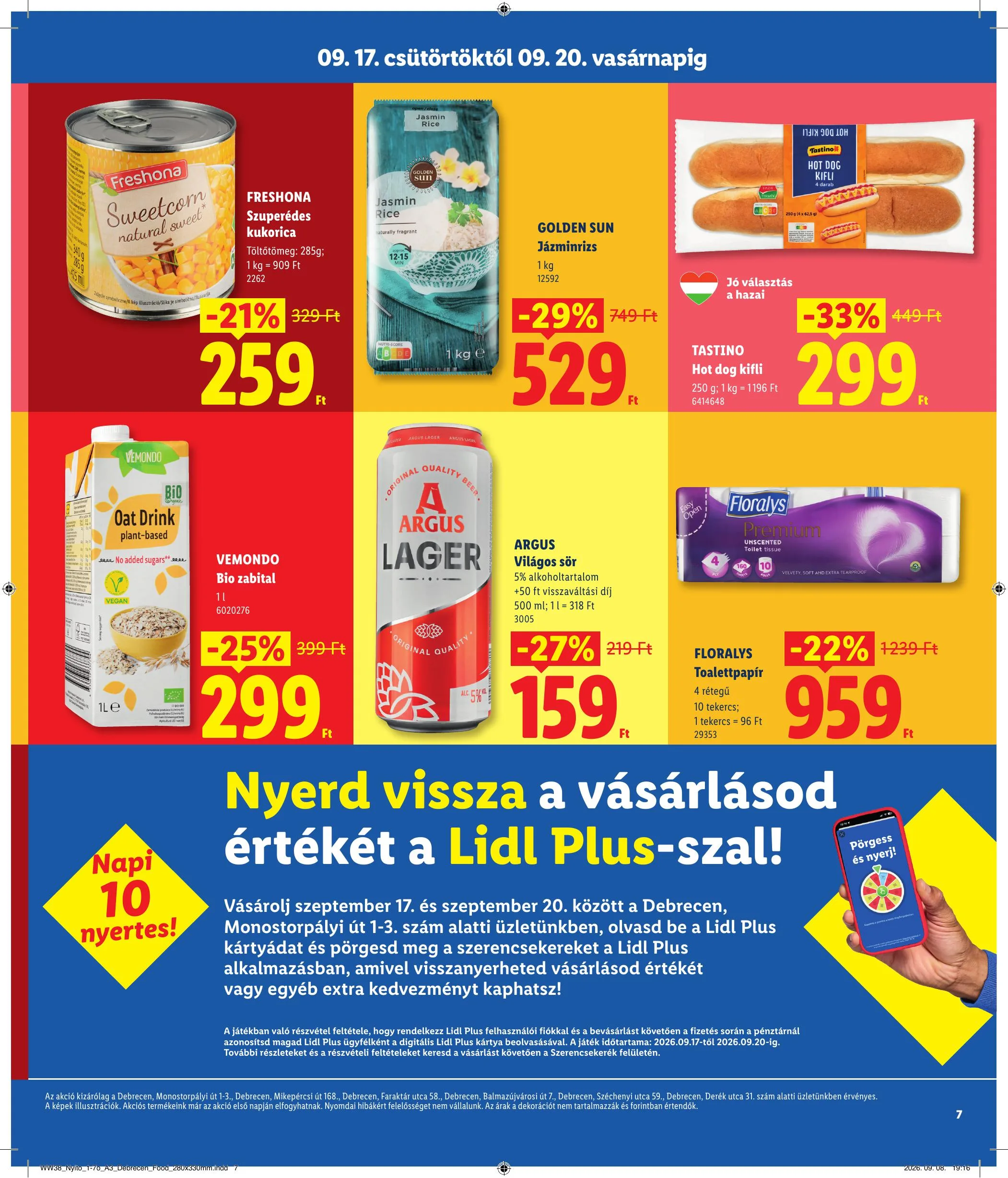 Lidl akciós újság Regionális 09.17–09.20 – 7. oldal