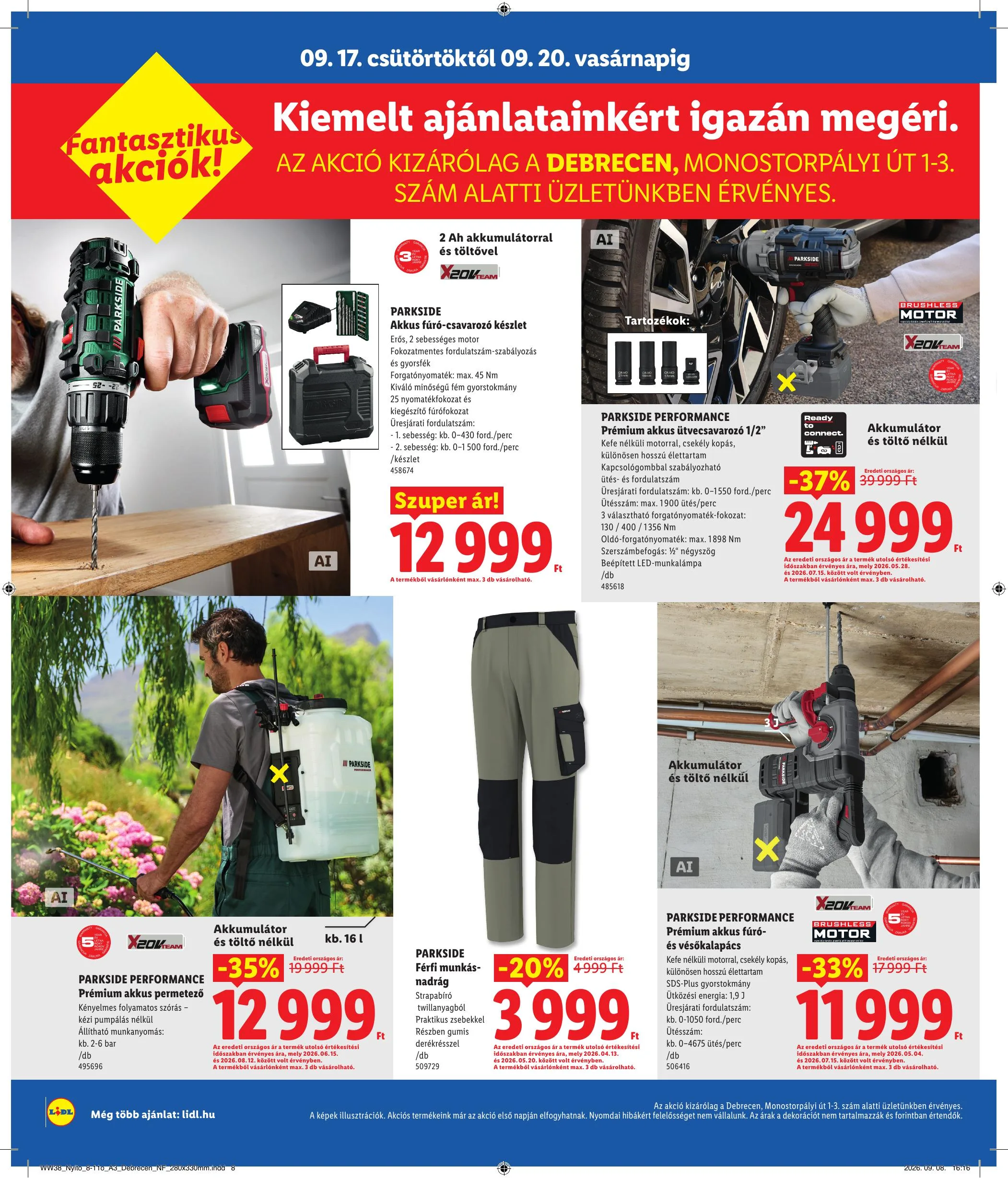 Lidl akciós újság Regionális 09.17–09.20 – 8. oldal