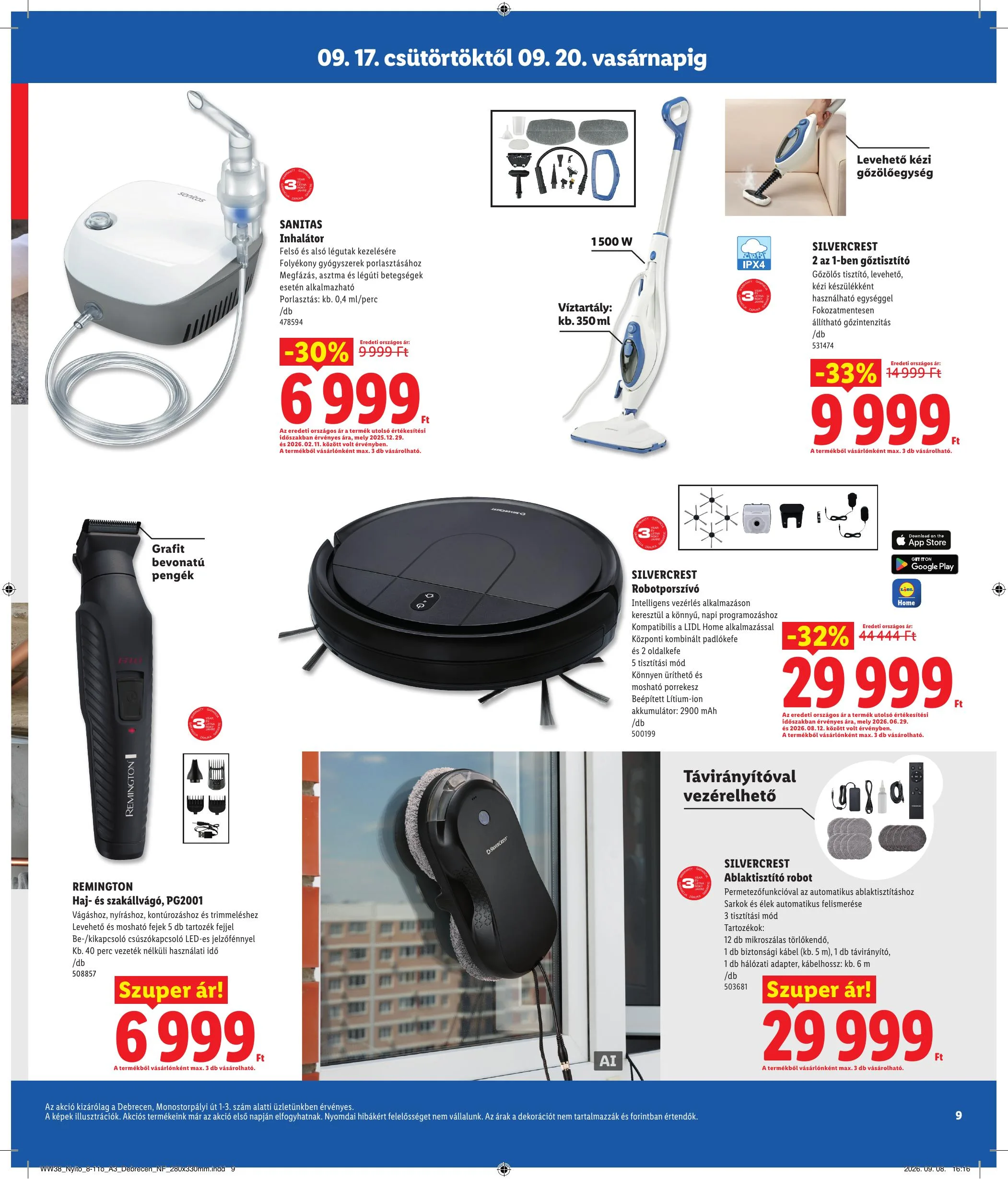 Lidl akciós újság Regionális 09.17–09.20 – 9. oldal