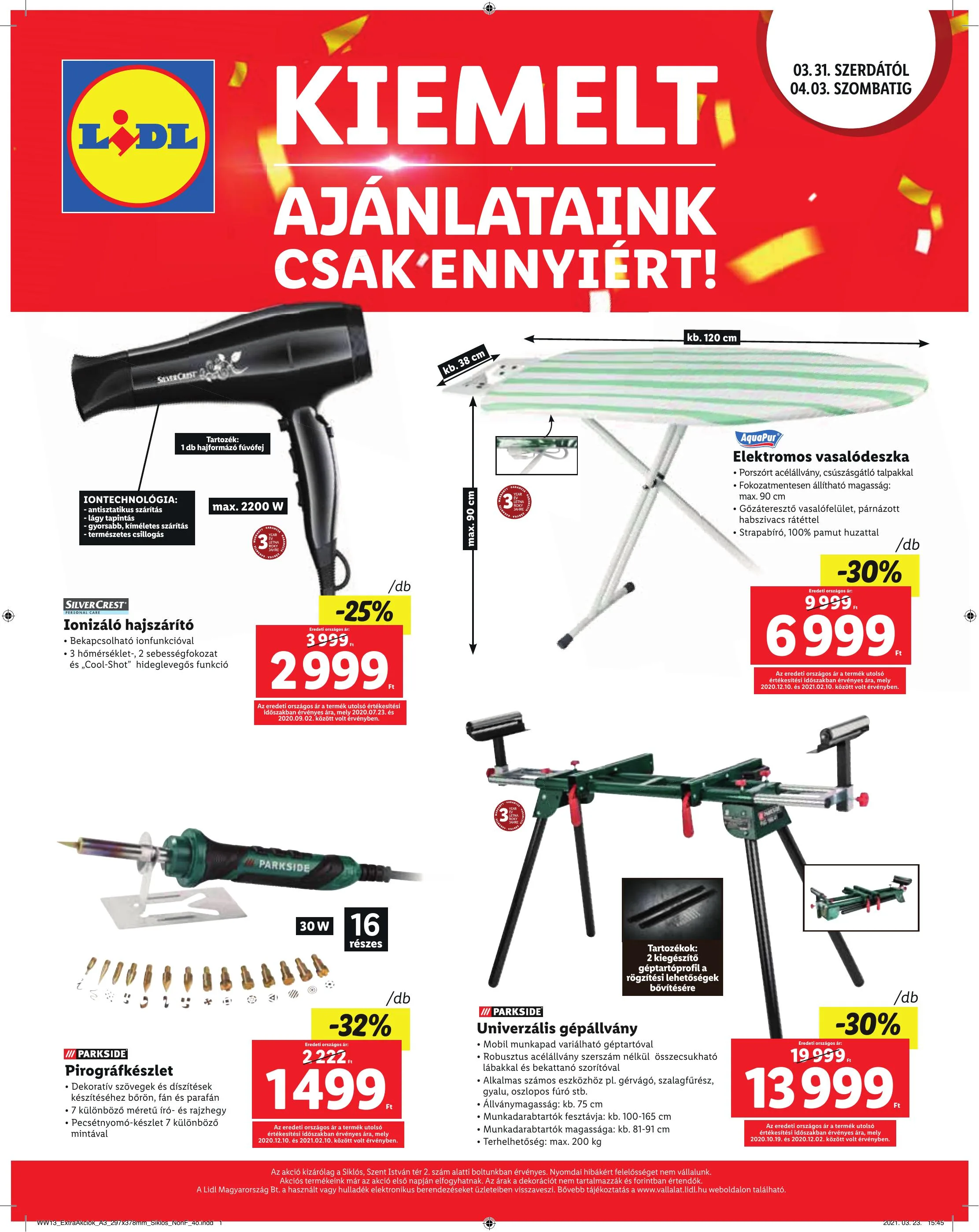 Lidl akciós újság Siklos 03.31–04.03 – 4. oldal