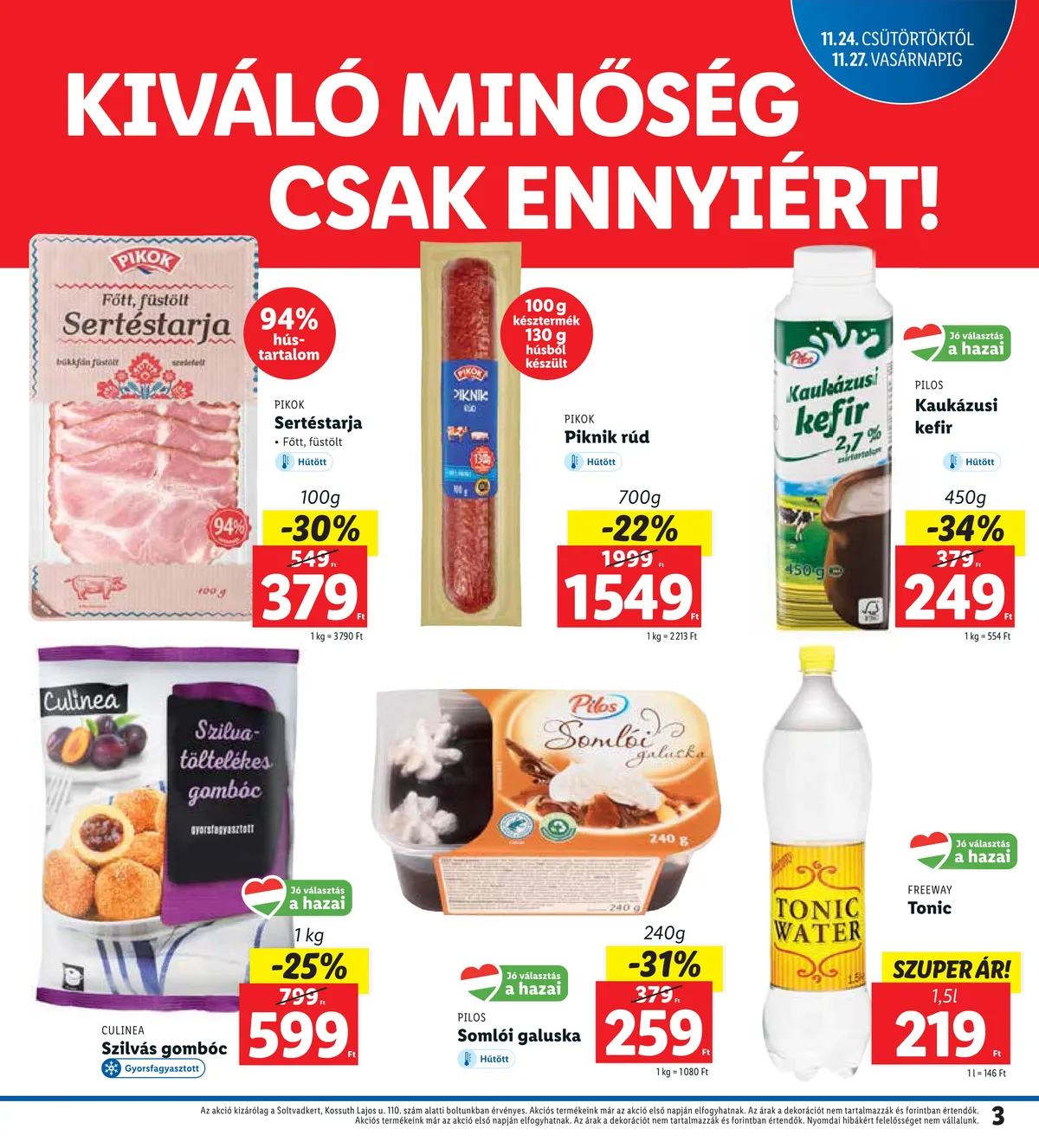 Lidl akciós újság Soltvadkert 11.24–11.27 – 3. oldal