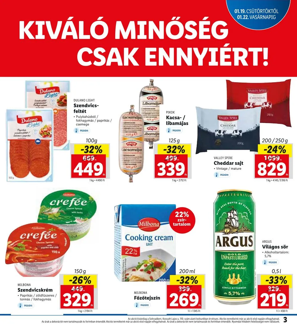 Lidl akciós újság Soltvadkert 01.19–01.22 – 3. oldal