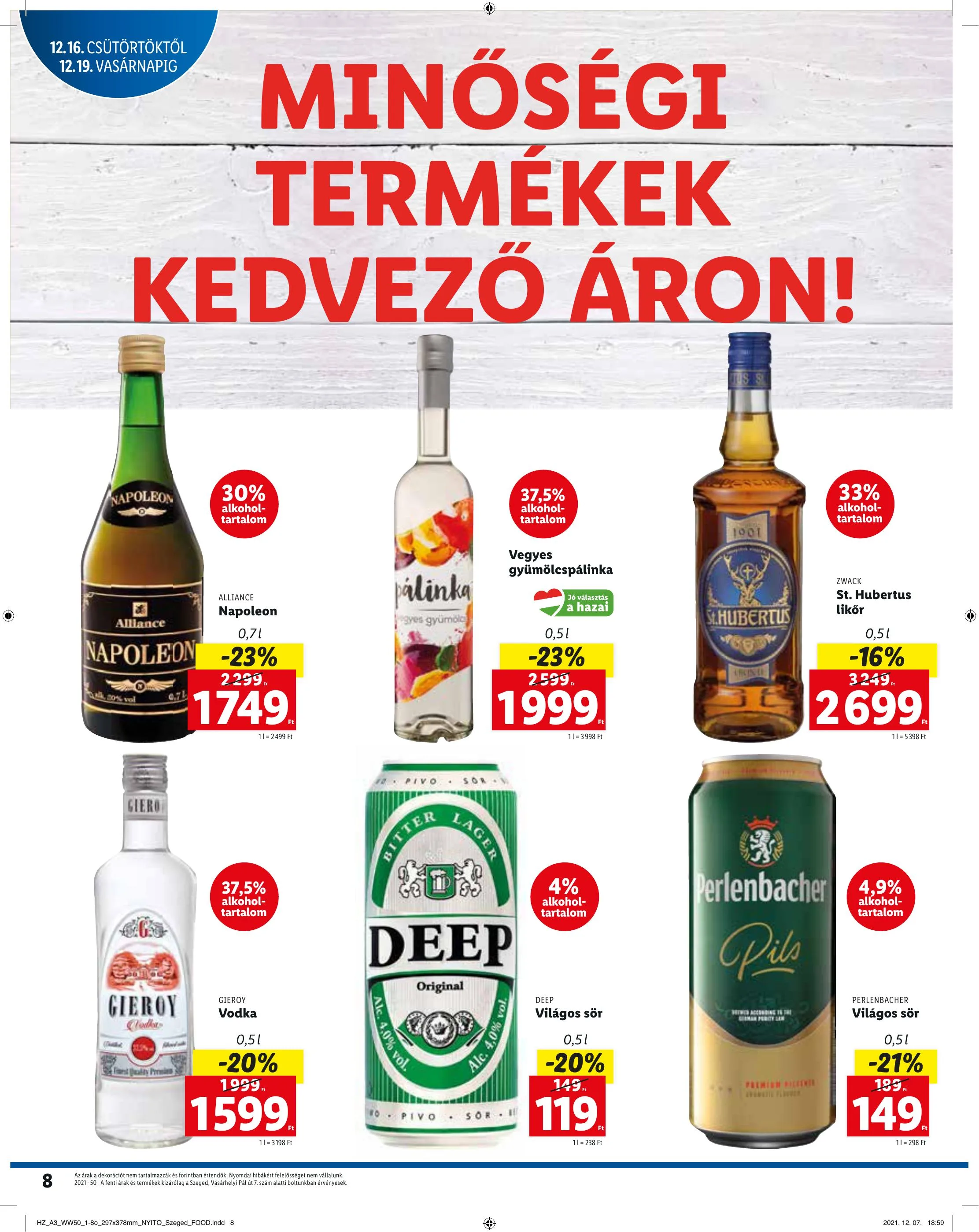Lidl akciós újság Szeged 12.16–12.19 – 8. oldal