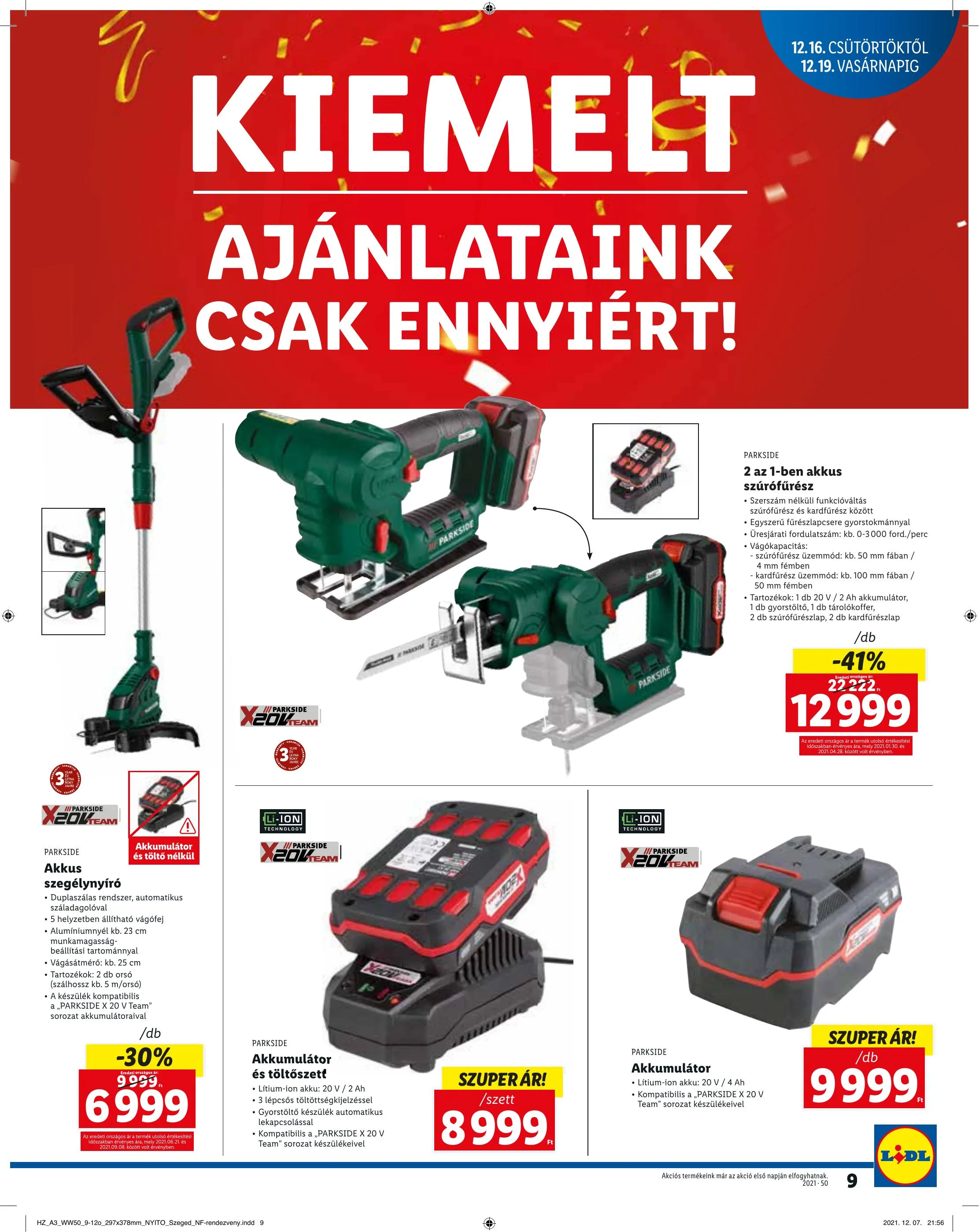 Lidl akciós újság Szeged 12.16–12.19 – 9. oldal