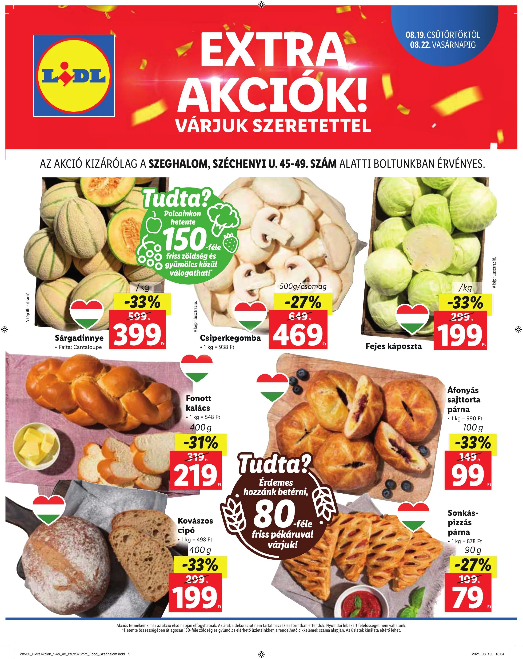 Lidl akciós újság Szeghalom 08.19–08.22