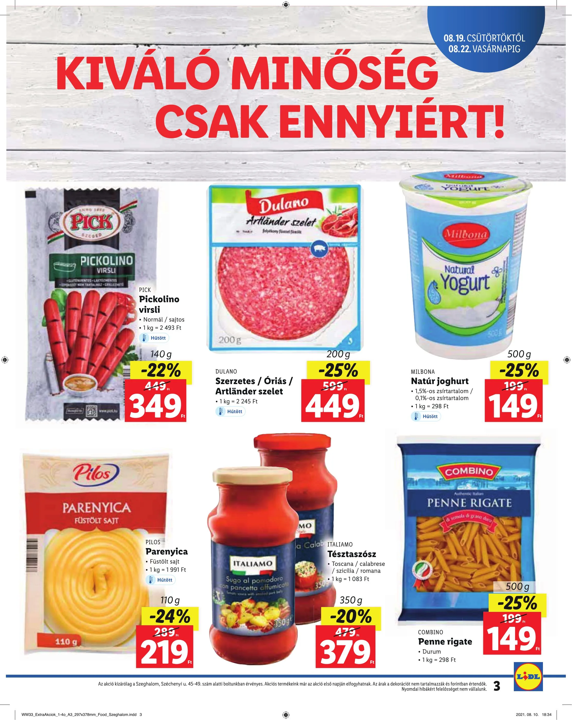Lidl akciós újság Szeghalom 08.19–08.22 – 3. oldal