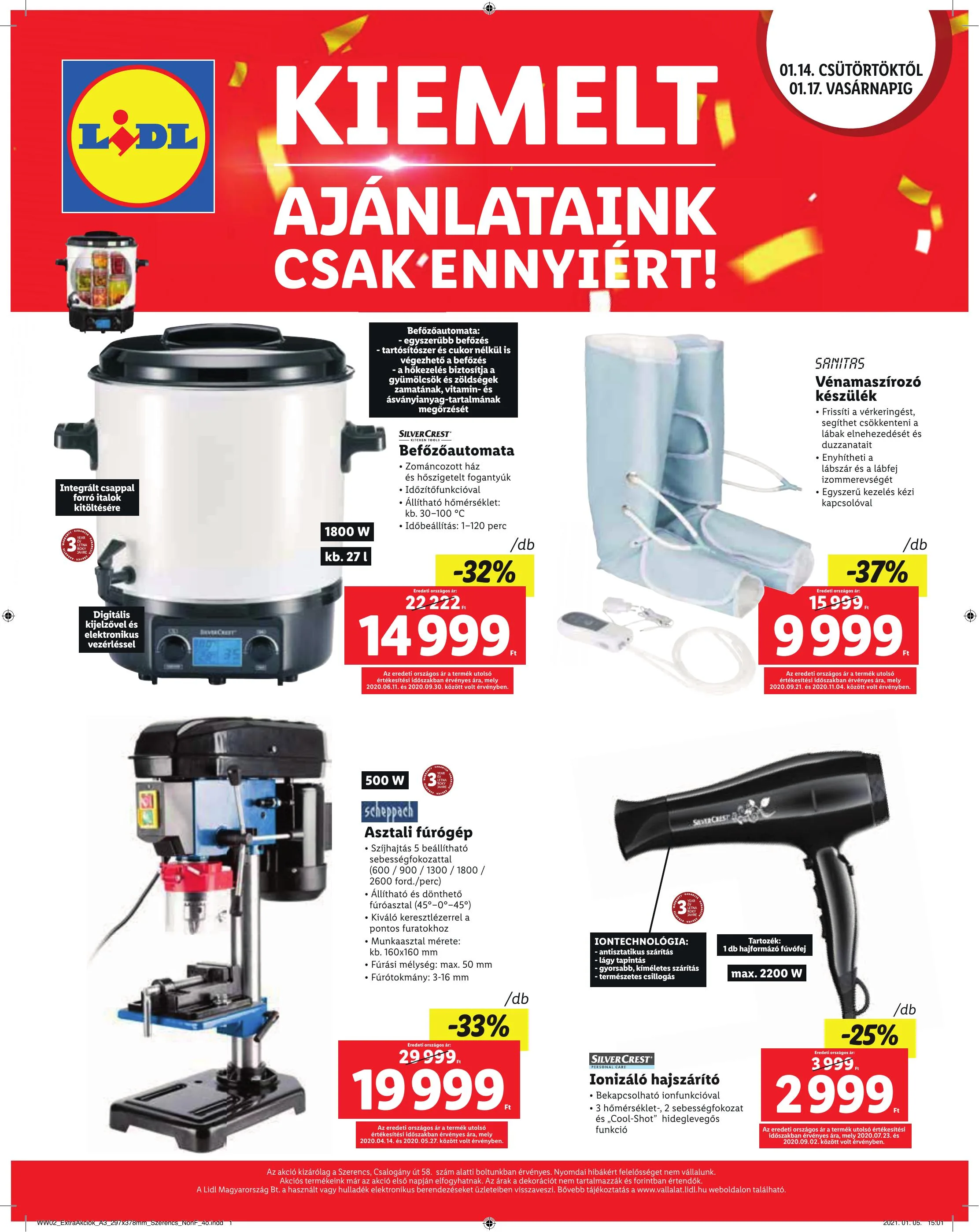 Lidl akciós újság Szerencs 01.14–01.17 – 4. oldal