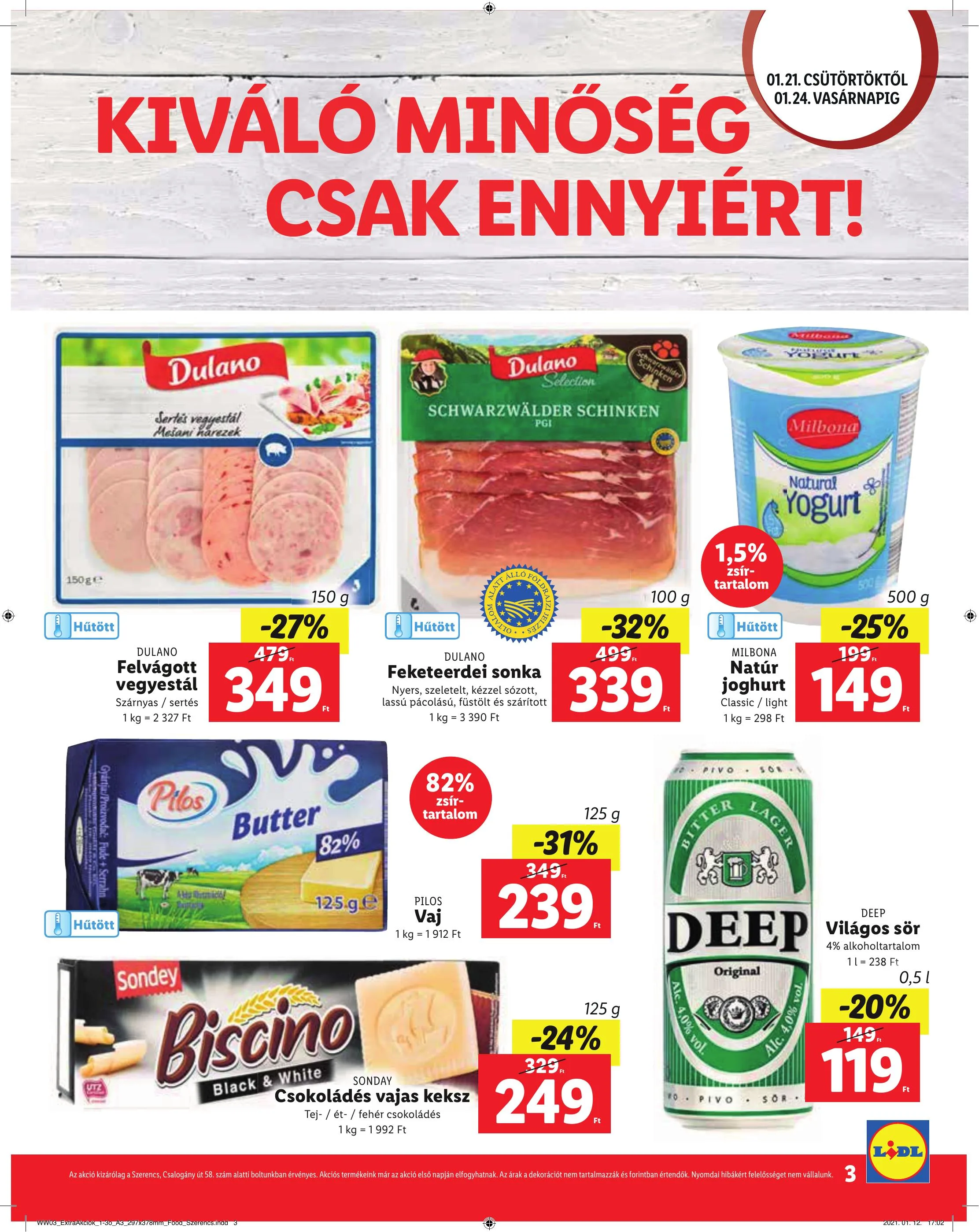 Lidl akciós újság Szerencs 01.21–01.24 – 3. oldal