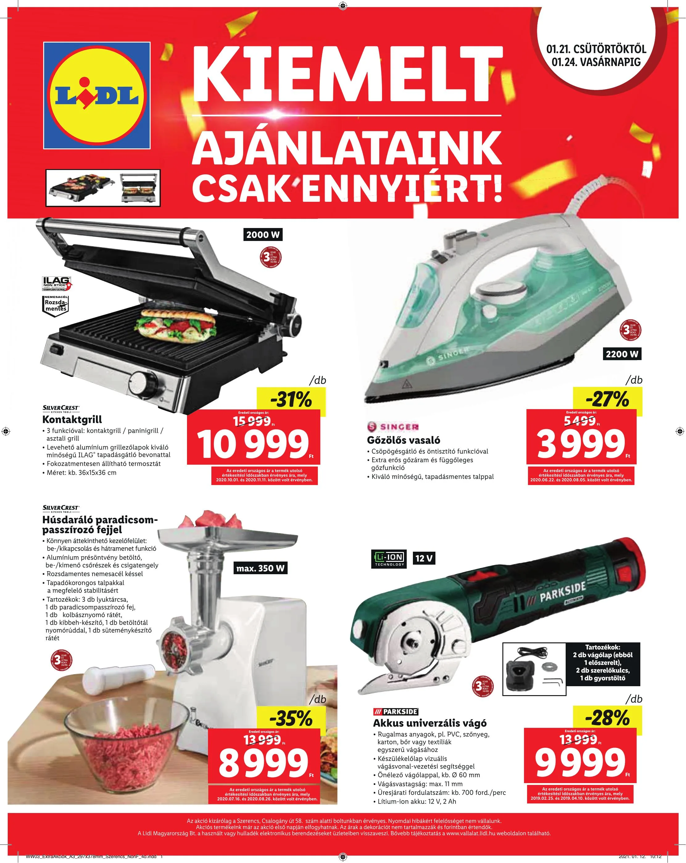 Lidl akciós újság Szerencs 01.21–01.24 – 4. oldal