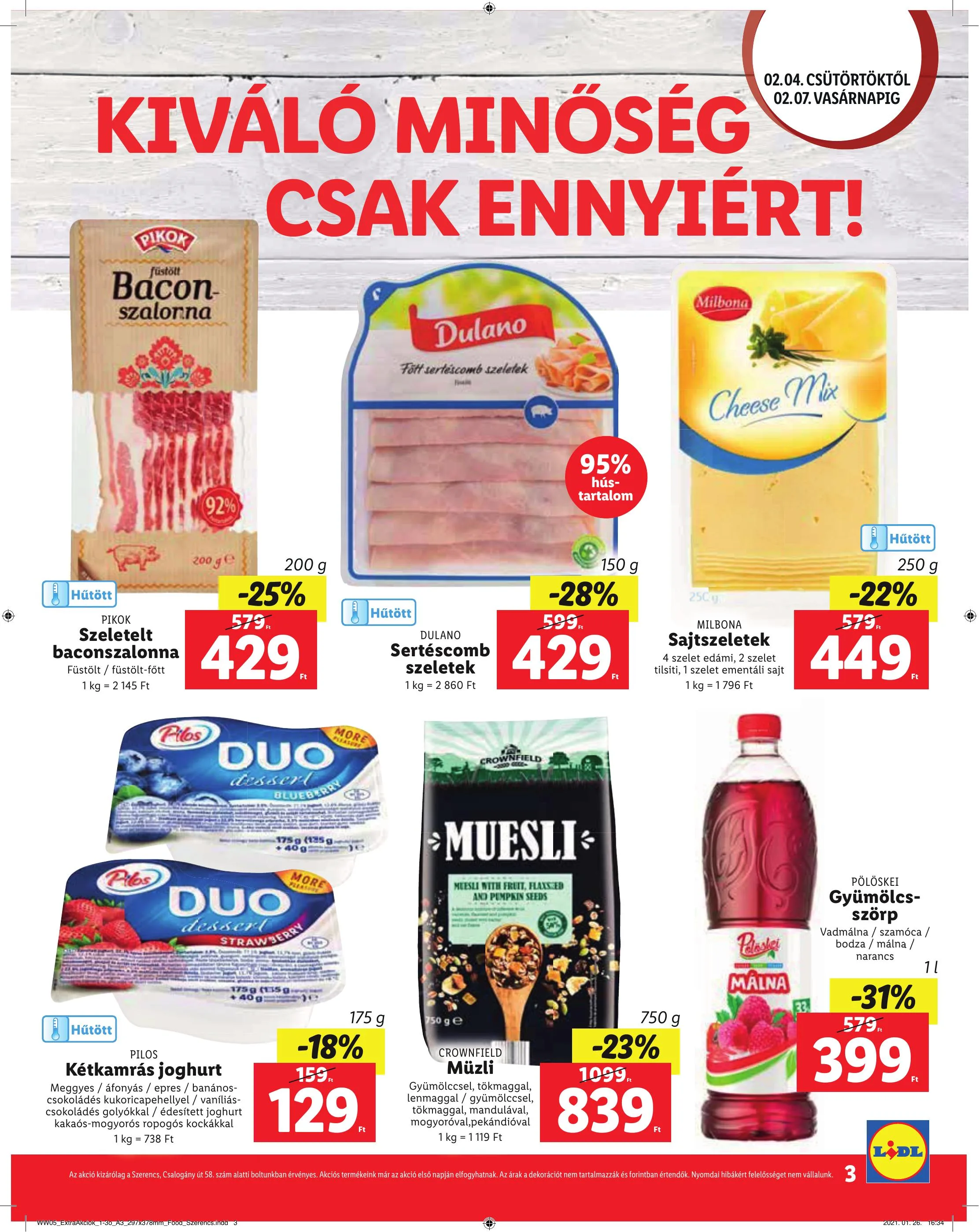 Lidl akciós újság Szerencs 02.04–02.07 – 3. oldal