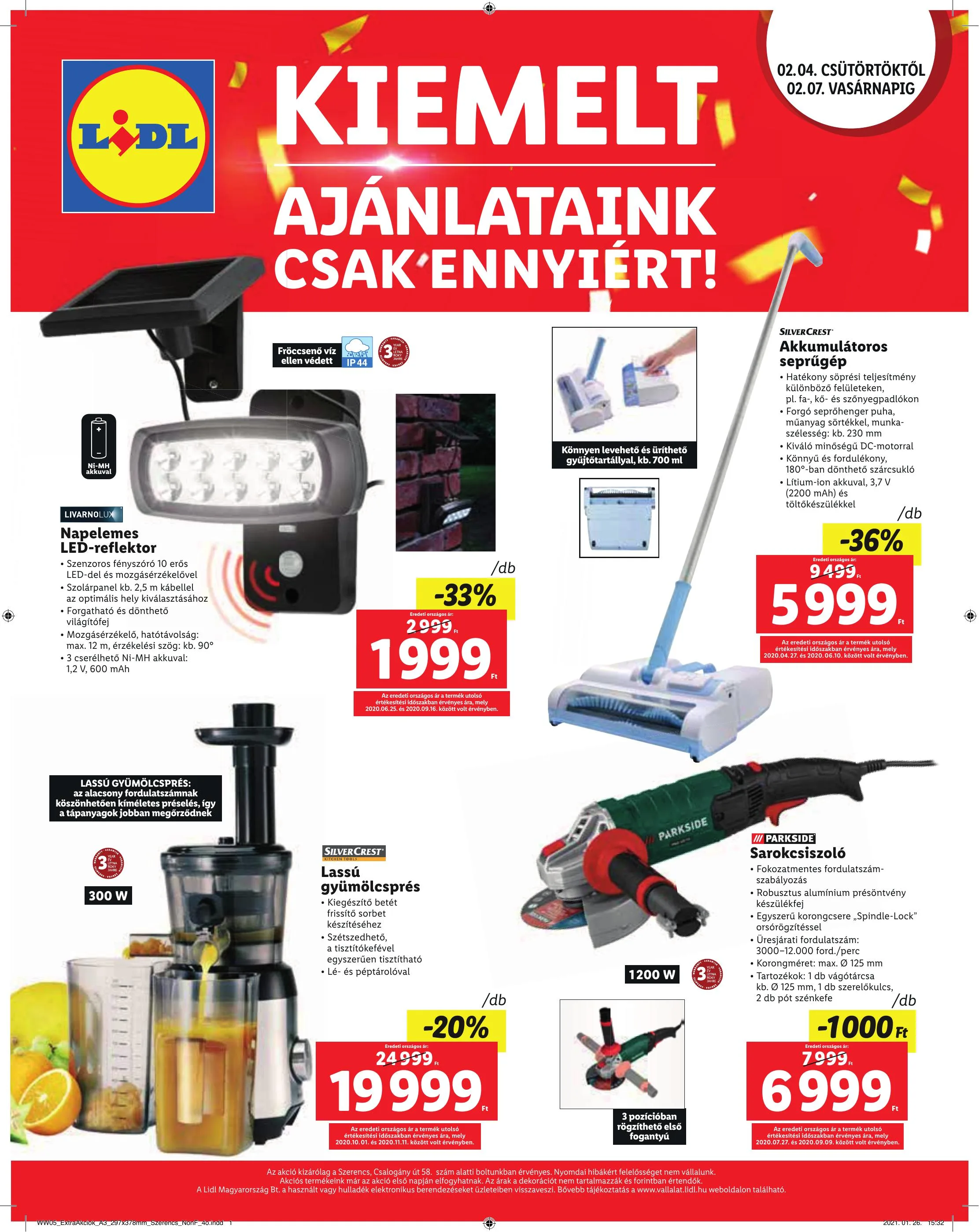 Lidl akciós újság Szerencs 02.04–02.07 – 4. oldal