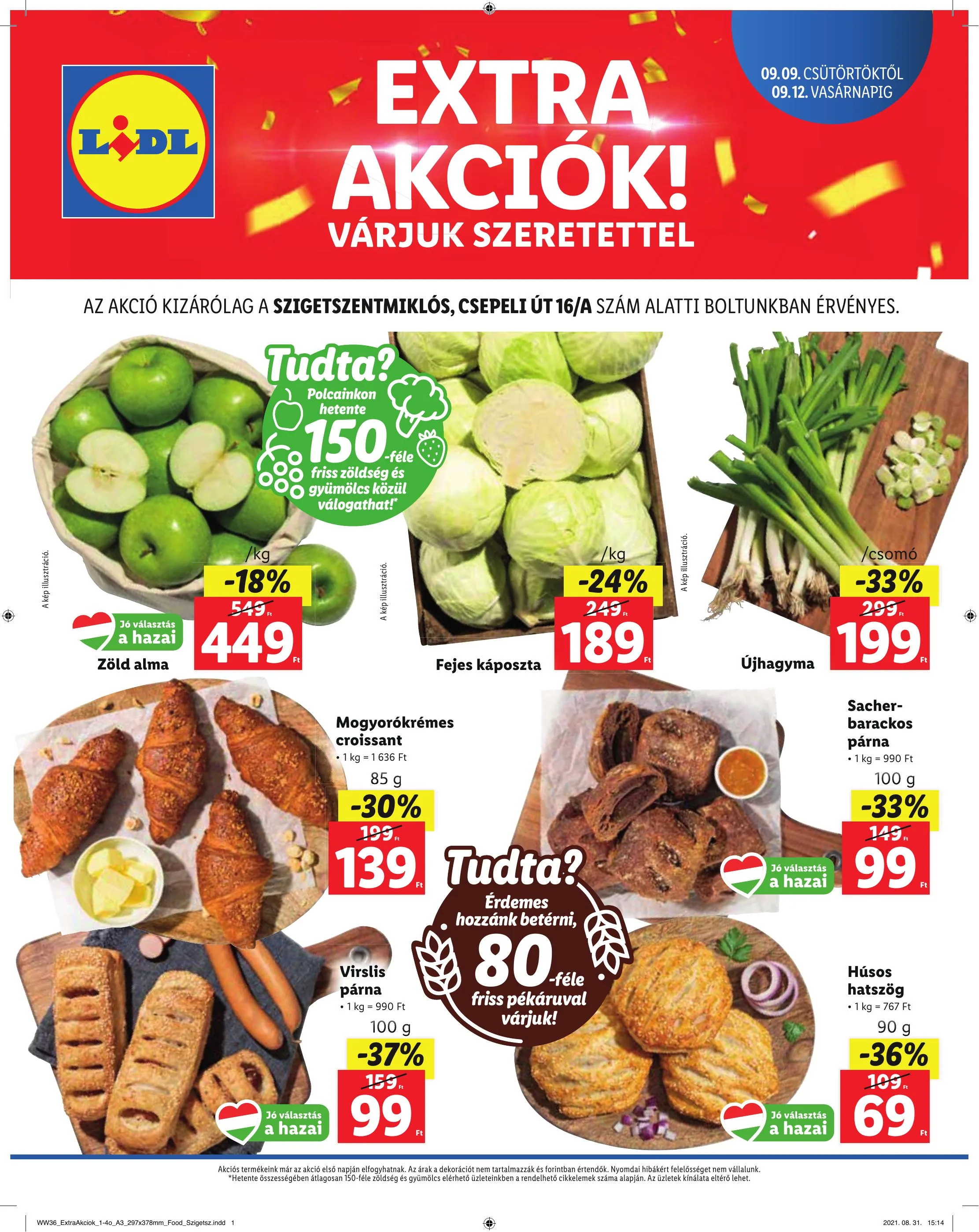 Lidl akciós újság Szigetszentmiklos 09.09–09.12