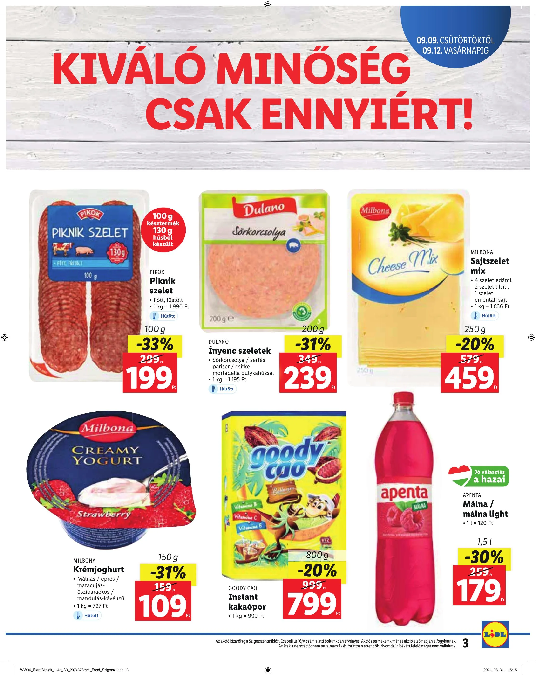 Lidl akciós újság Szigetszentmiklos 09.09–09.12 – 3. oldal