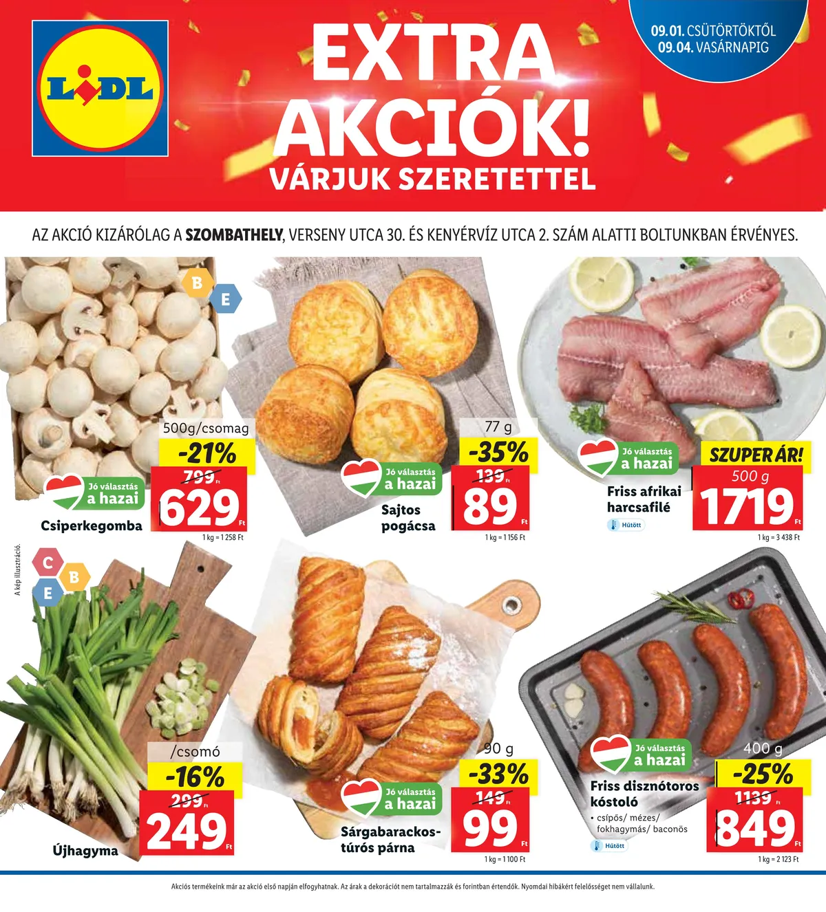 Lidl akciós újság Szombathely 09.01–09.04