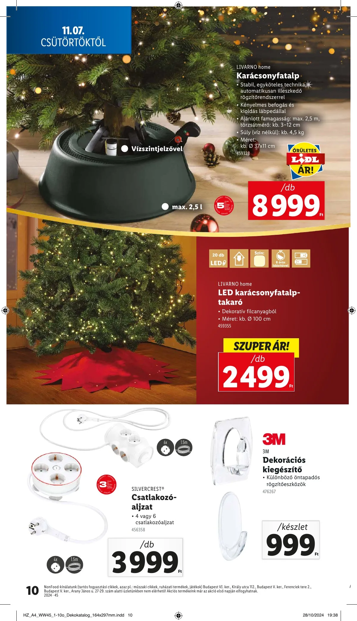 Lidl akciós újság Unnepi dekoracio 11.07–11.07 – 10. oldal