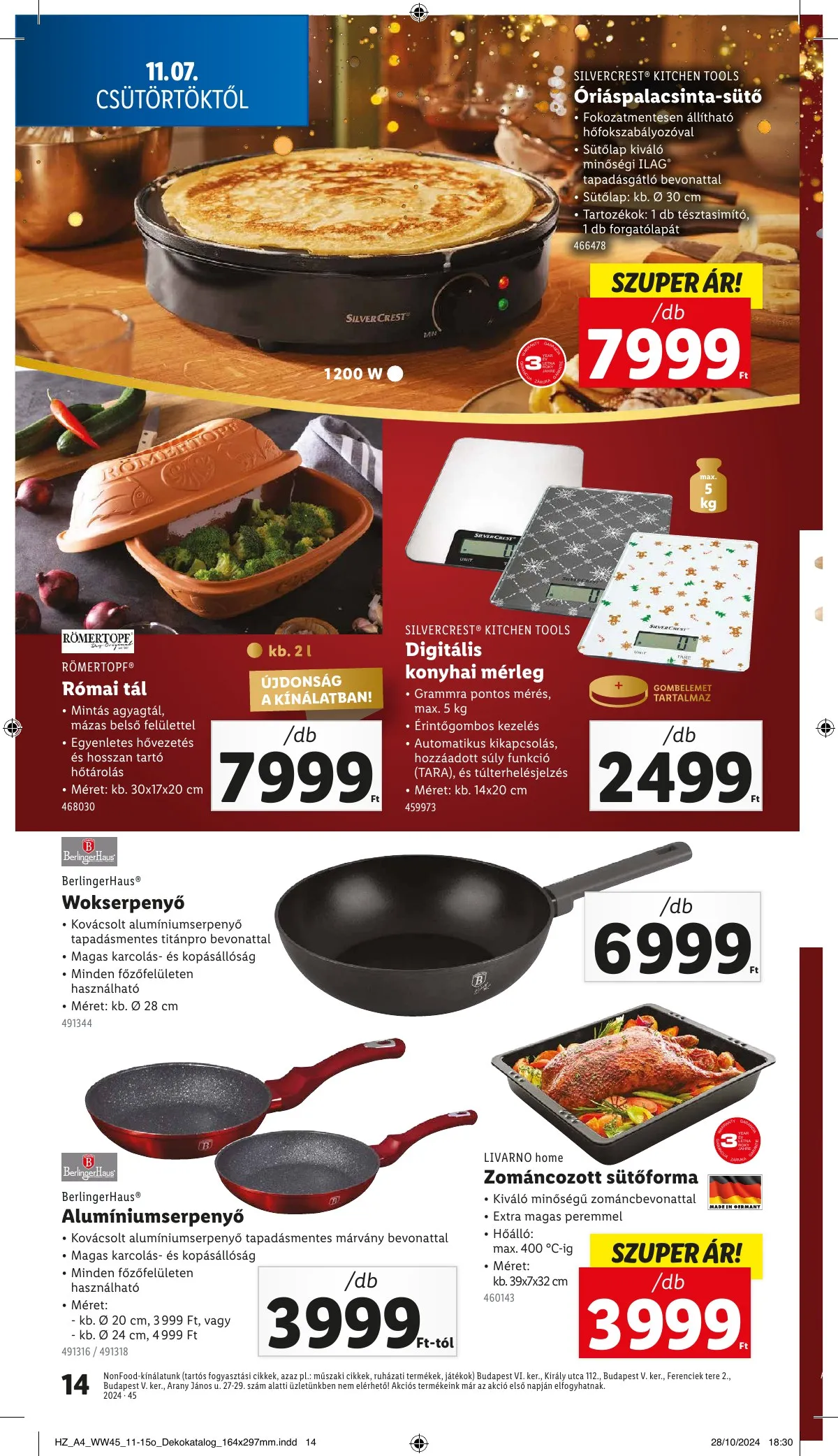 Lidl akciós újság Unnepi dekoracio 11.07–11.07 – 14. oldal