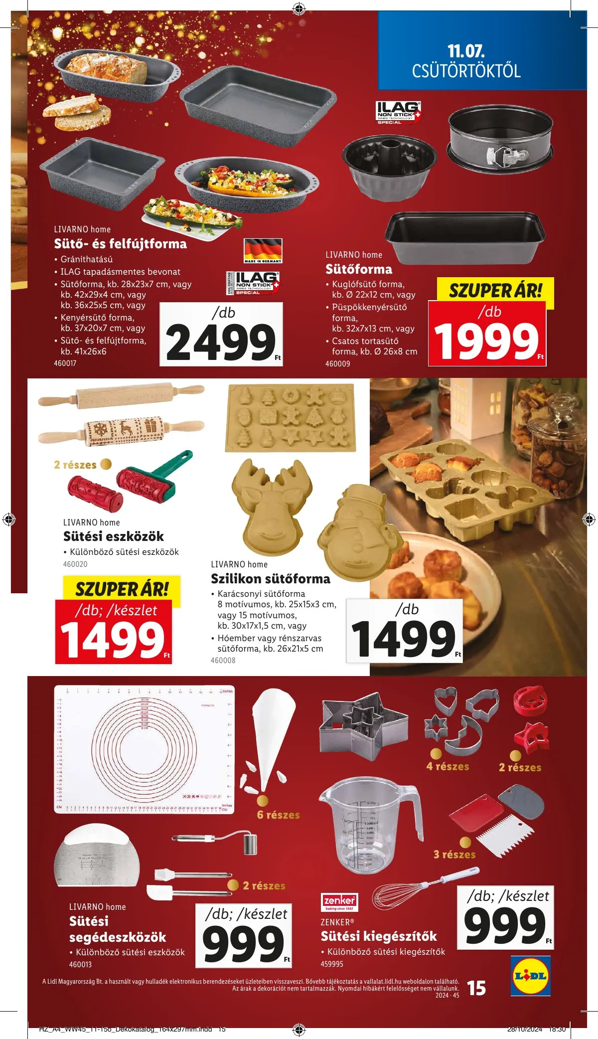 Lidl akciós újság Unnepi dekoracio 11.07–11.07 – 15. oldal