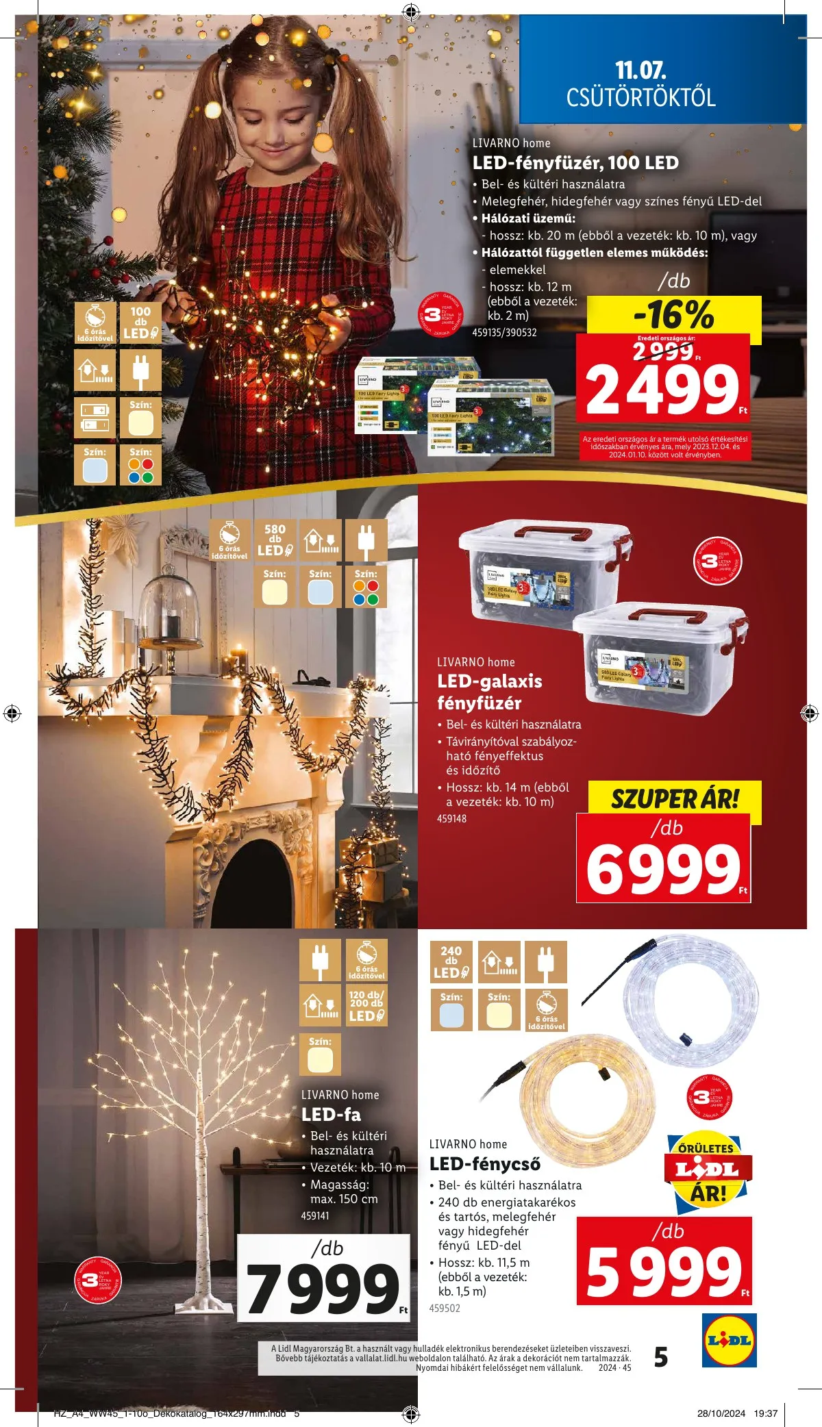 Lidl akciós újság Unnepi dekoracio 11.07–11.07 – 5. oldal