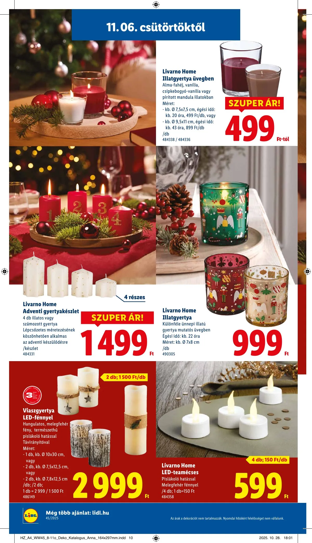 Lidl akciós újság Unnepi dekoracio 11.06–11.06 – 10. oldal
