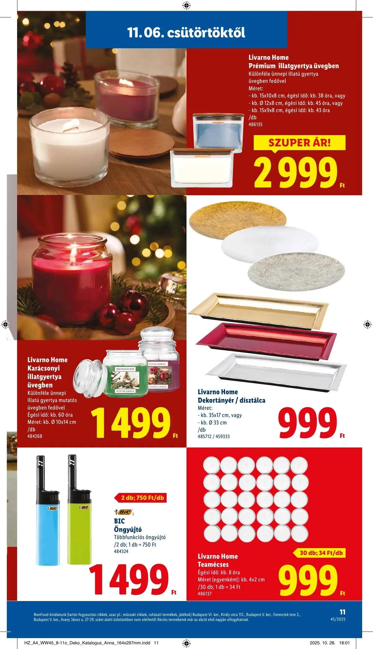 Lidl akciós újság Unnepi dekoracio 11.06–11.06 – 11. oldal
