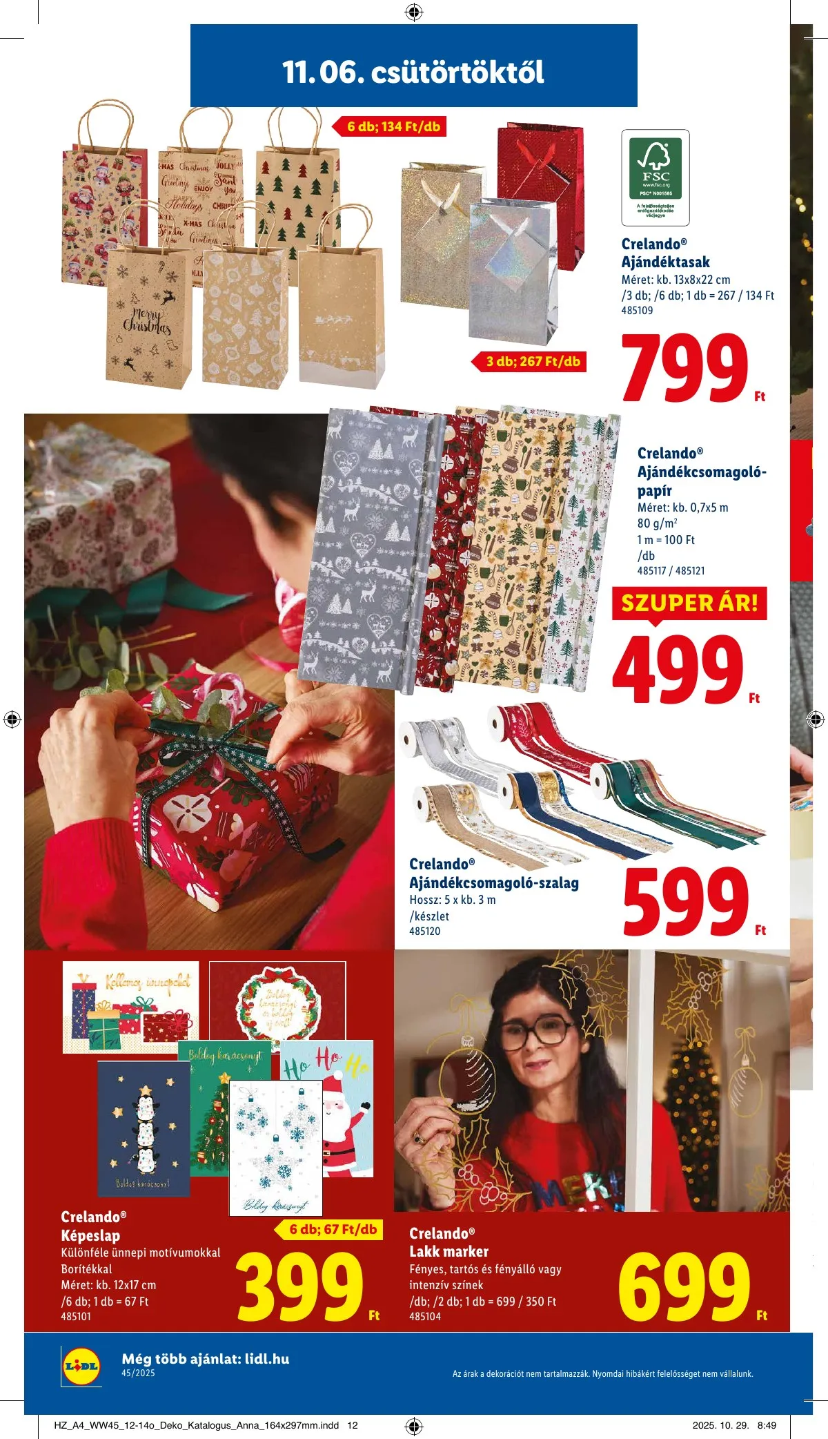 Lidl akciós újság Unnepi dekoracio 11.06–11.06 – 12. oldal