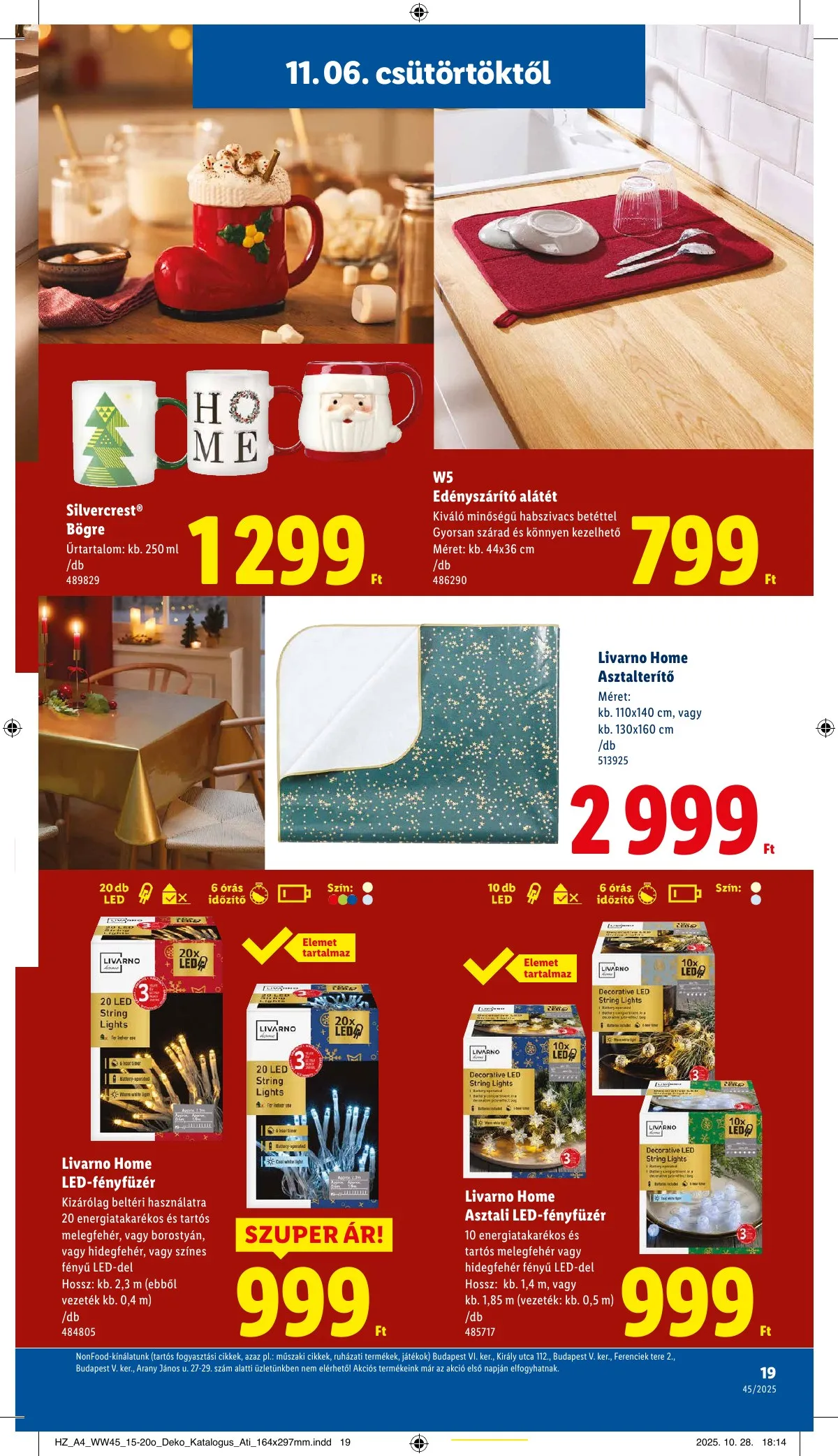 Lidl akciós újság Unnepi dekoracio 11.06–11.06 – 19. oldal