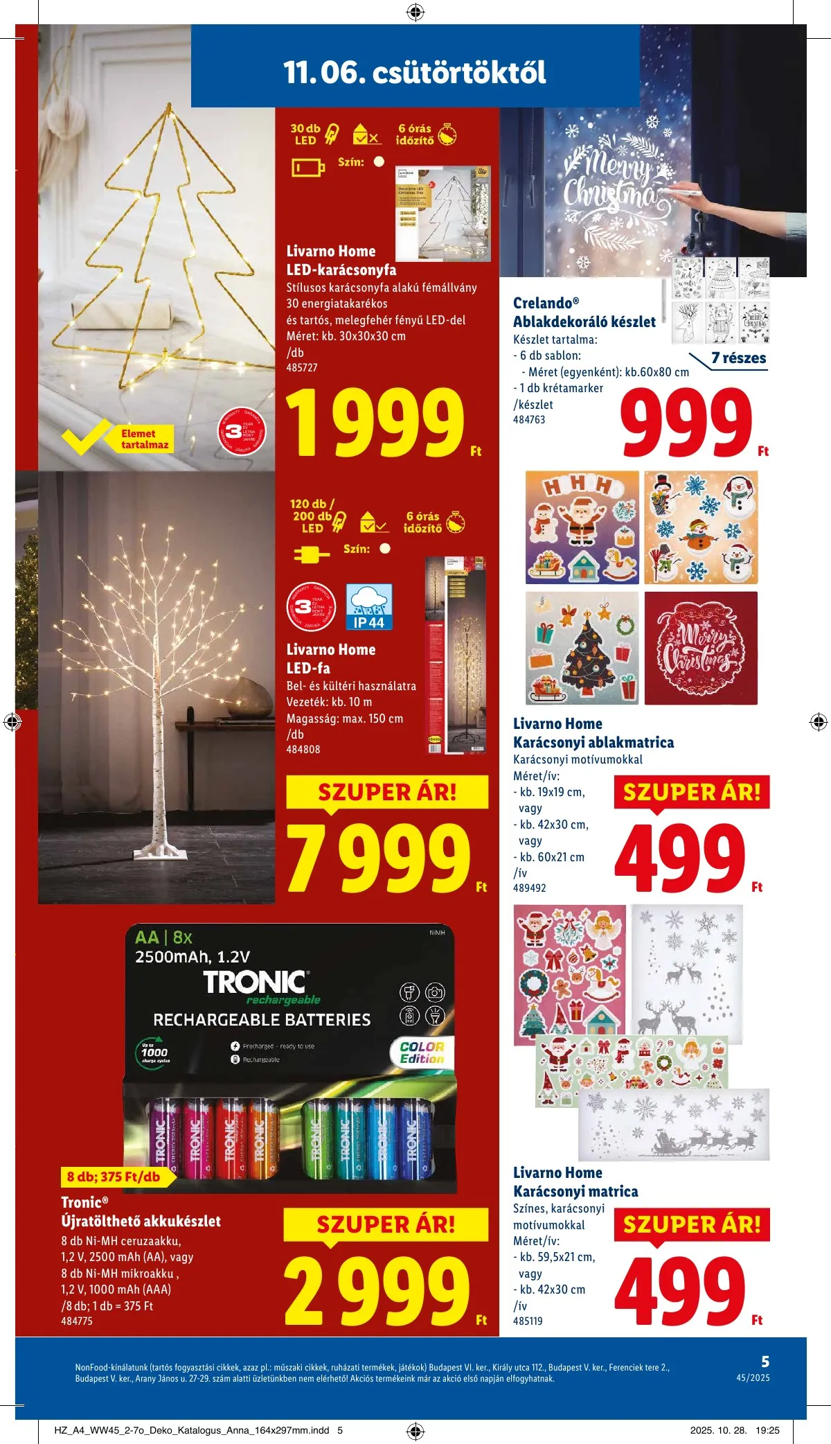 Lidl akciós újság Unnepi dekoracio 11.06–11.06 – 5. oldal