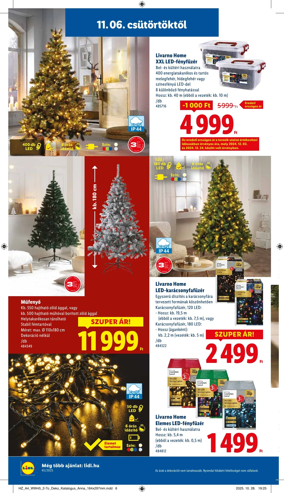 Lidl akciós újság Unnepi dekoracio 11.06–11.06 – 6. oldal