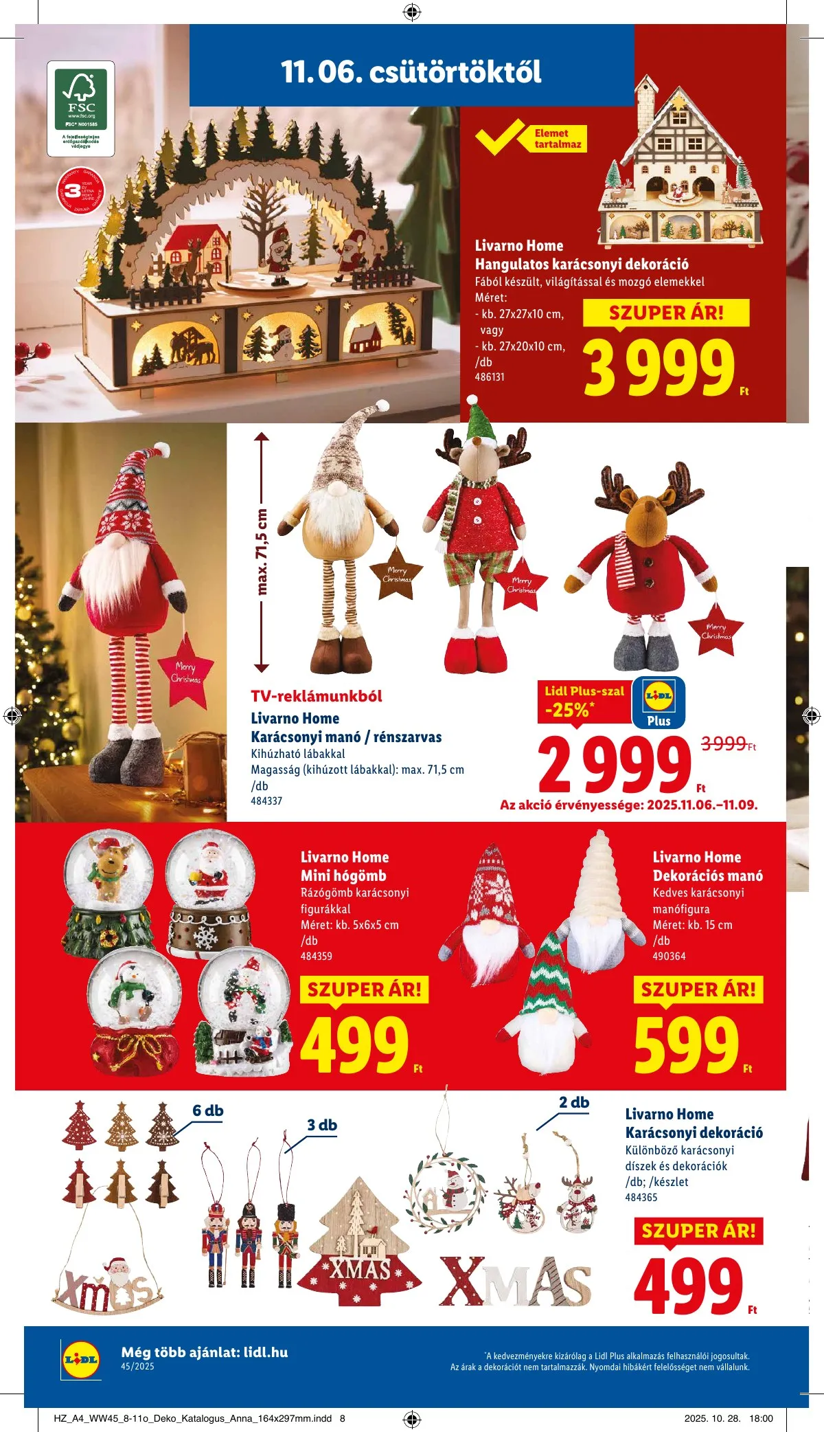 Lidl akciós újság Unnepi dekoracio 11.06–11.06 – 8. oldal
