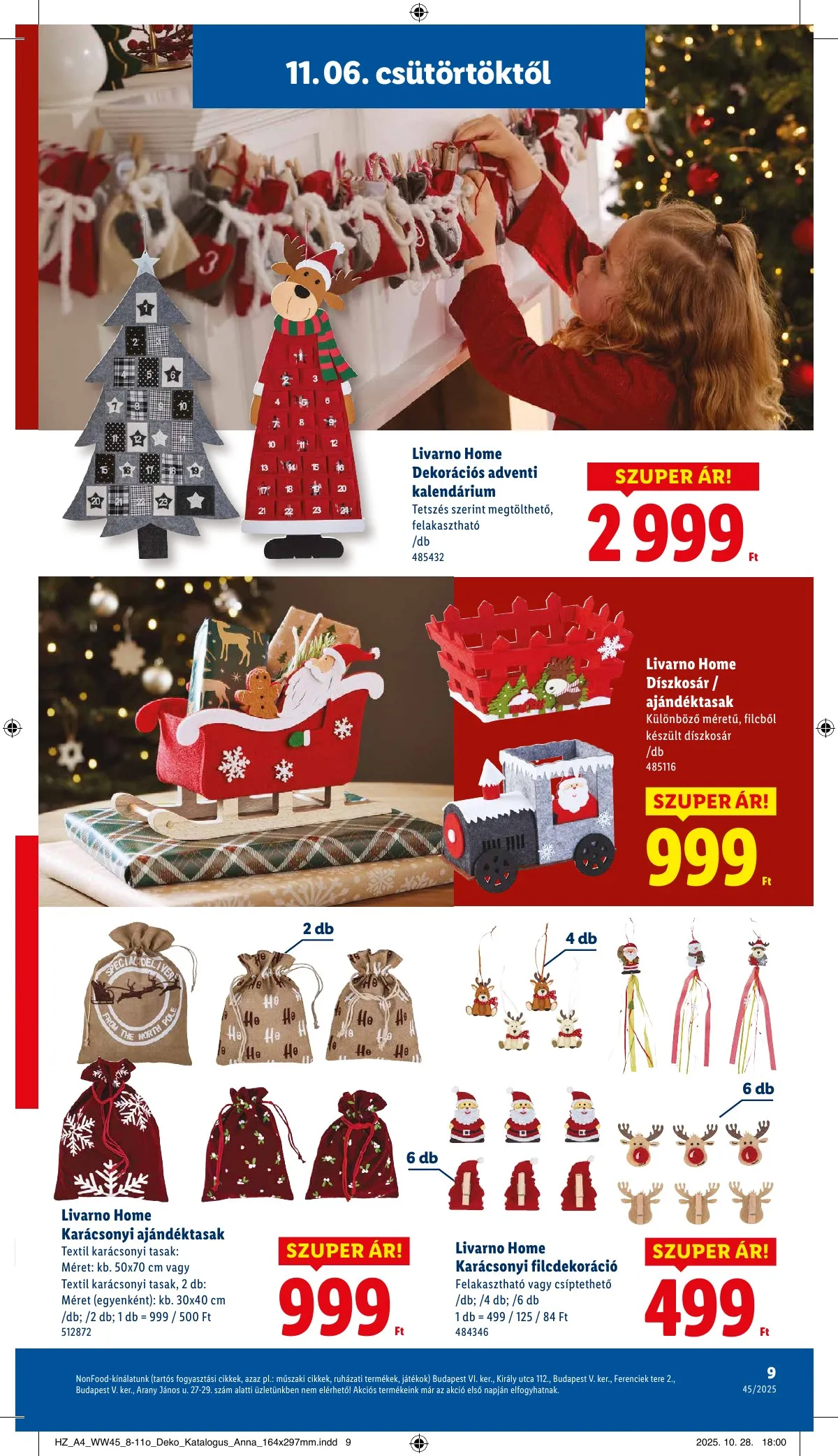 Lidl akciós újság Unnepi dekoracio 11.06–11.06 – 9. oldal